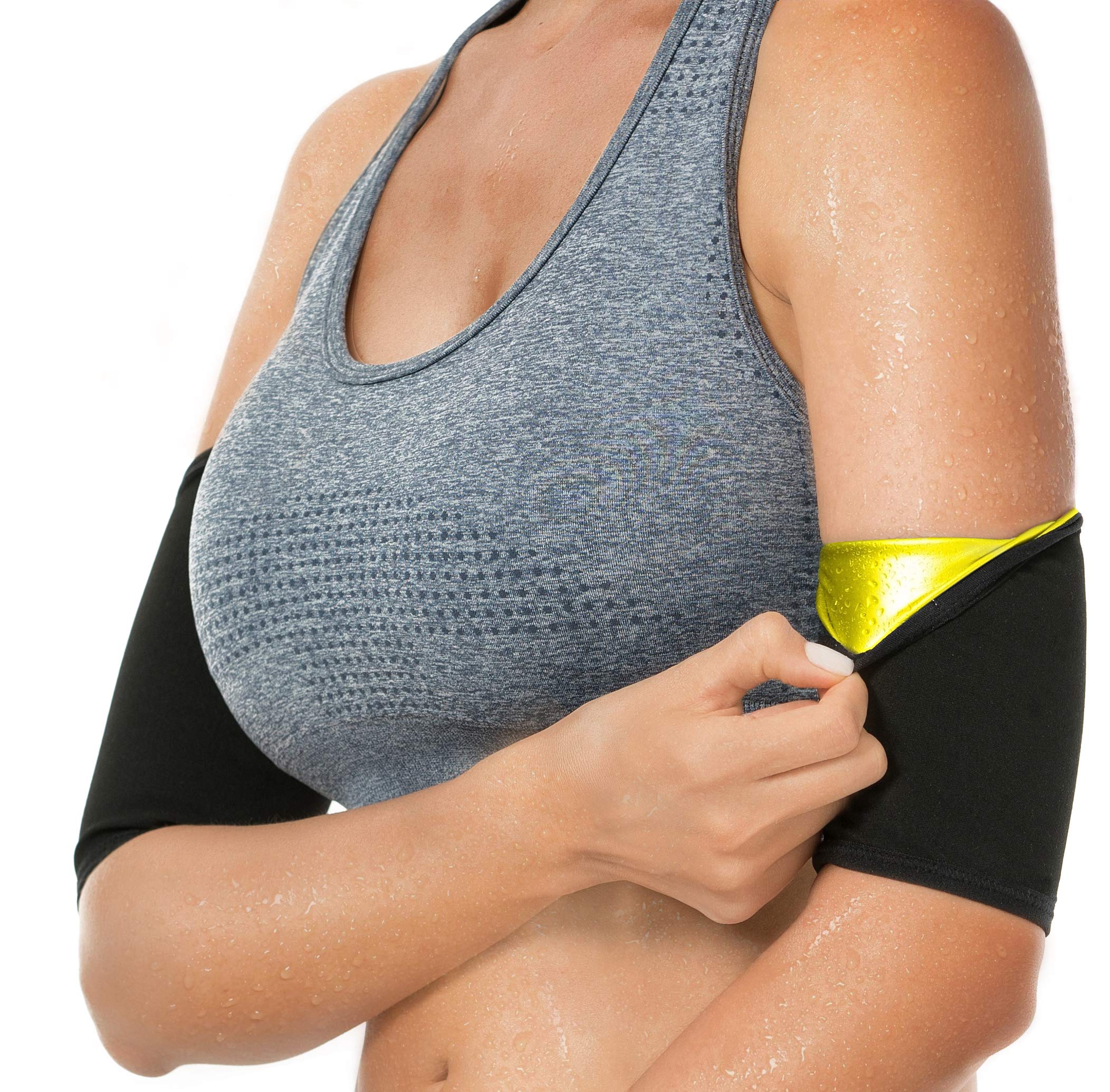 MOLLDAN MenWomen Sauna Arm Trimmer Sweat Wrap Bands Slimmer for Weight Loss
