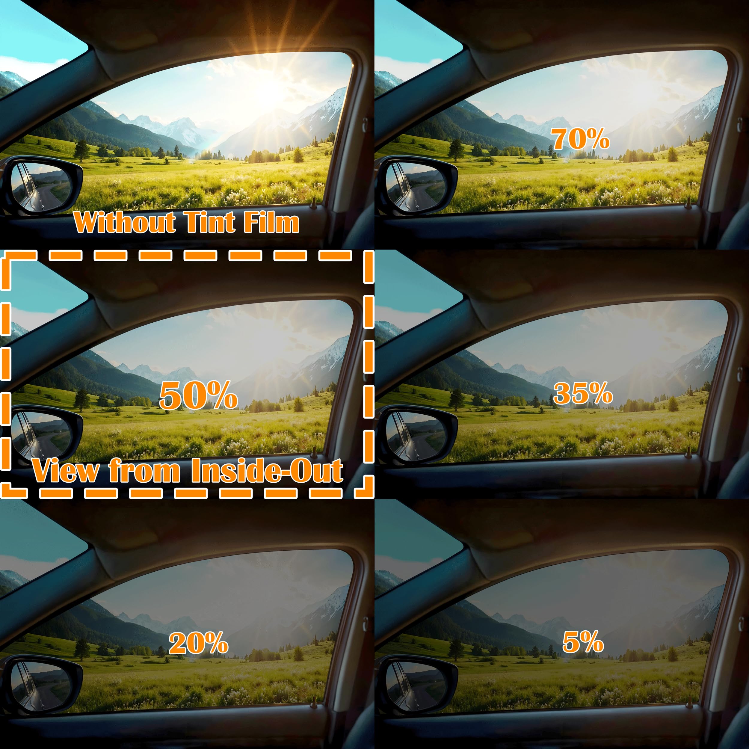 TINTCOM Film Solaire Auto Prédécoupé pour Audi A4 5 Portes Break 2008-2014 - (50% Noir Fumé Léger) - Vitres Latérales Arrière & Lunette Arrière - Ajustement sur Mesure, Protection UV