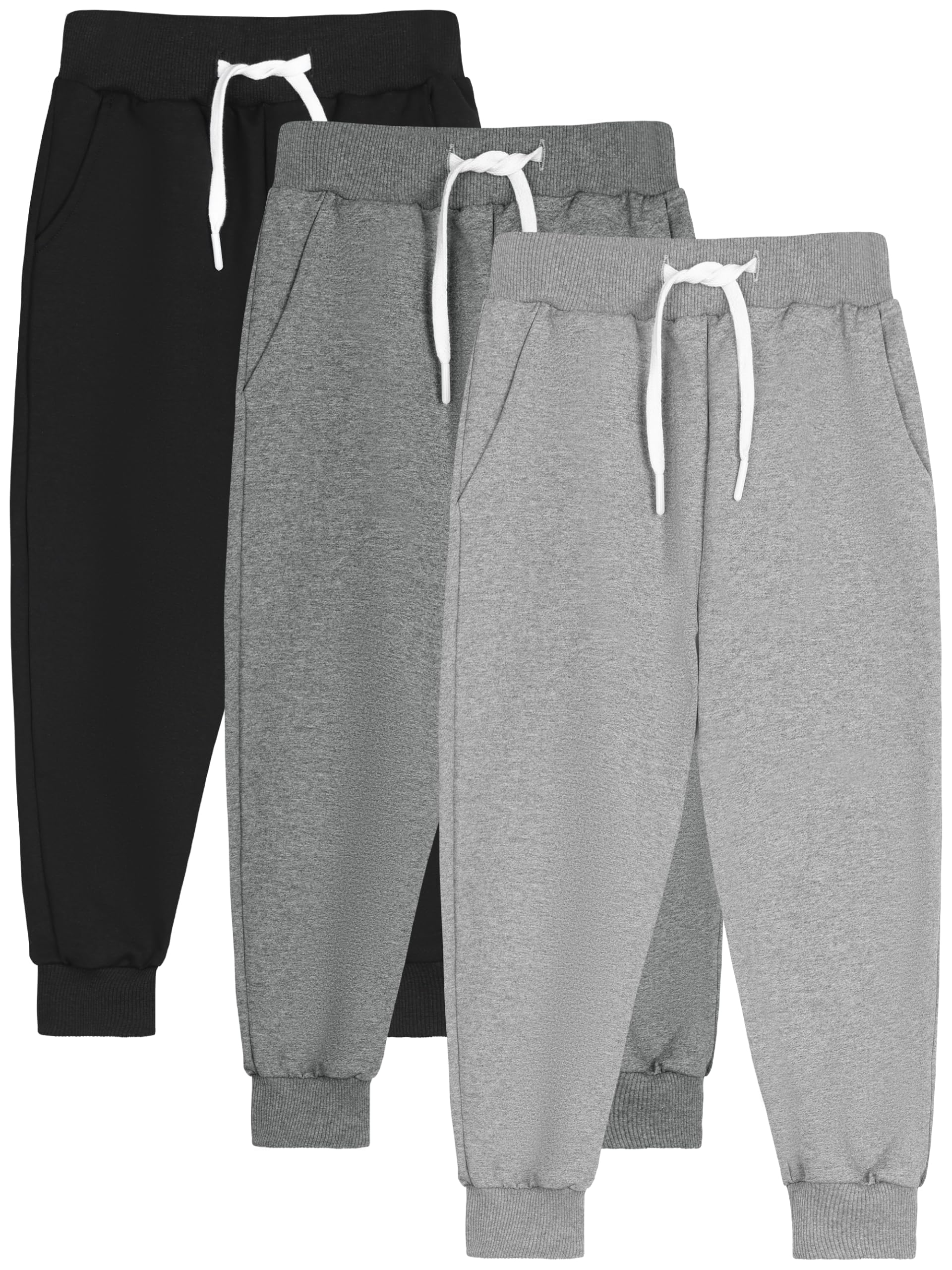 Resinta Boy Joggers Sweatpants Toddler Cotton Pant with Pockets Drawstring