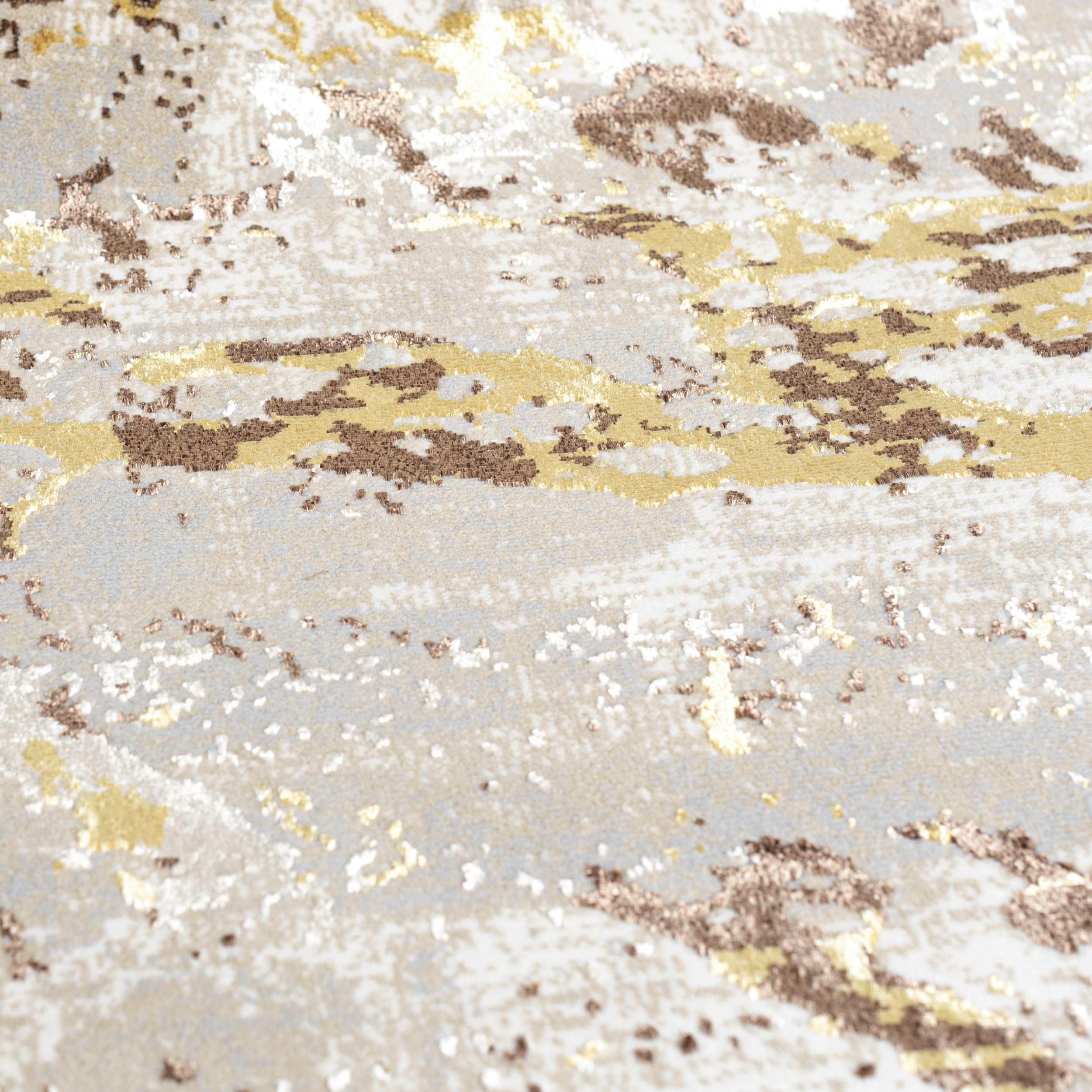 Mazovia Tapis de Couloir Couloir 70x300cm Crème Abstrait Glamour Élégant | Tapis de Couloir pour Cuisine Buanderie Chambre Entrée Beige Chauffage au Sol Facile D'entretien Poils Courts Vendu au Mètre