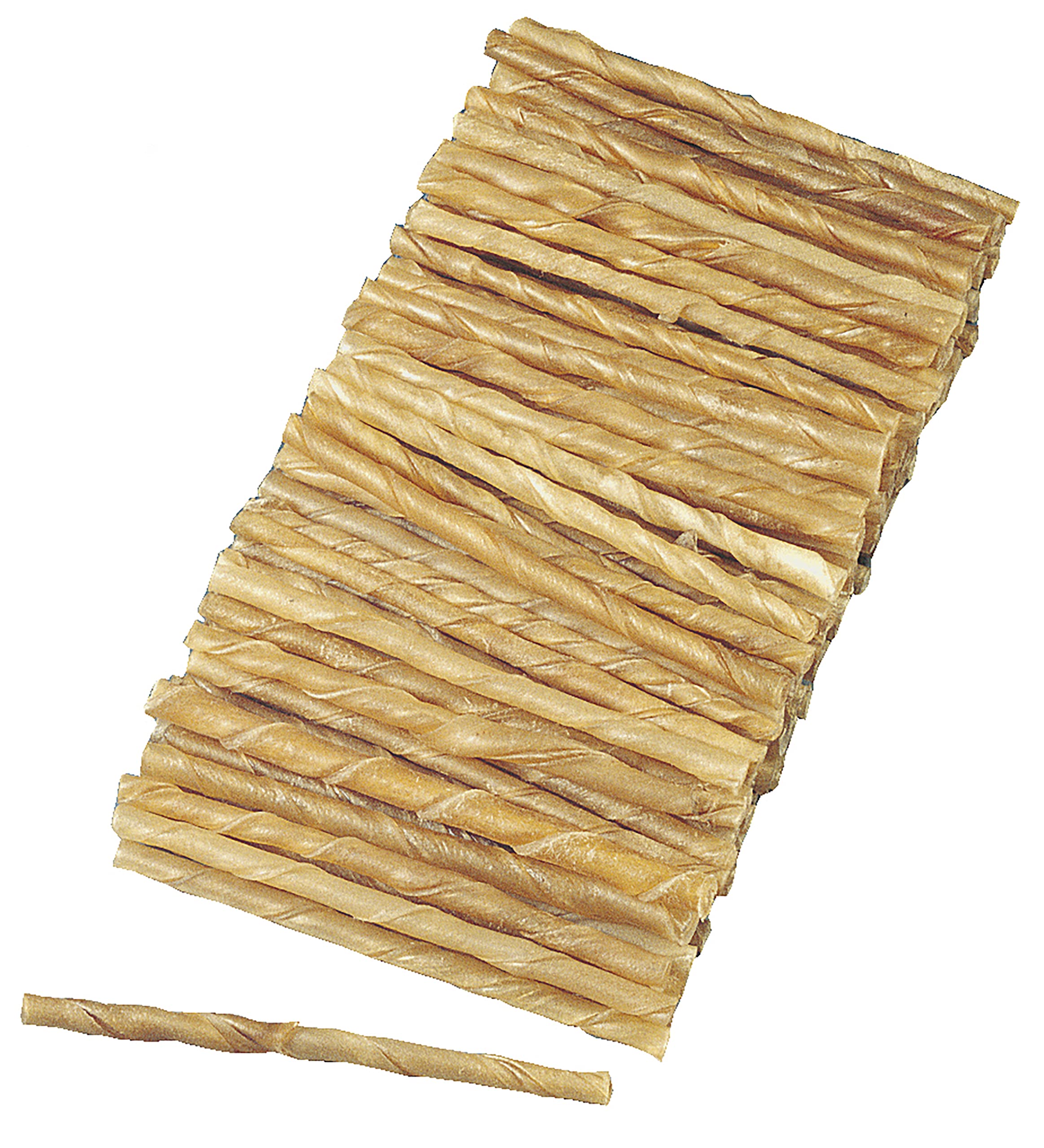 Rotolini di ossa termoretratte in pelle bovina da masticare per cani 100 rotolini medi?