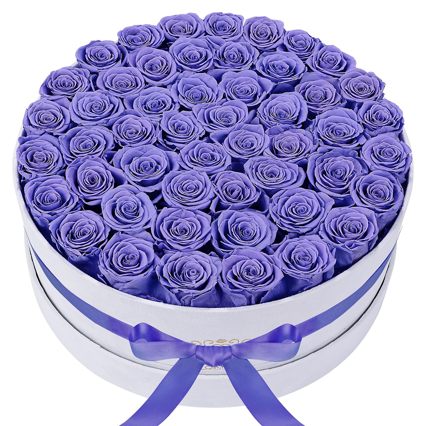 Perfectione Roses 50 Preserved Roses in Velvet Box, Flowers for Delivery