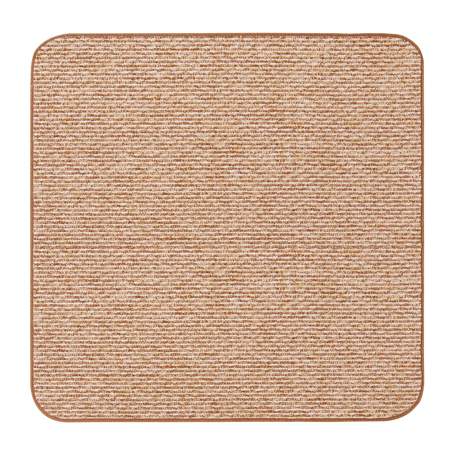 House, Home and More Skid-Resistant Carpet Indoor Area Rug Floor Mat - Praline Brown - 4 Ft X 4 Ft - Non Slip Rubber Backing, Stain Resistant, Dog