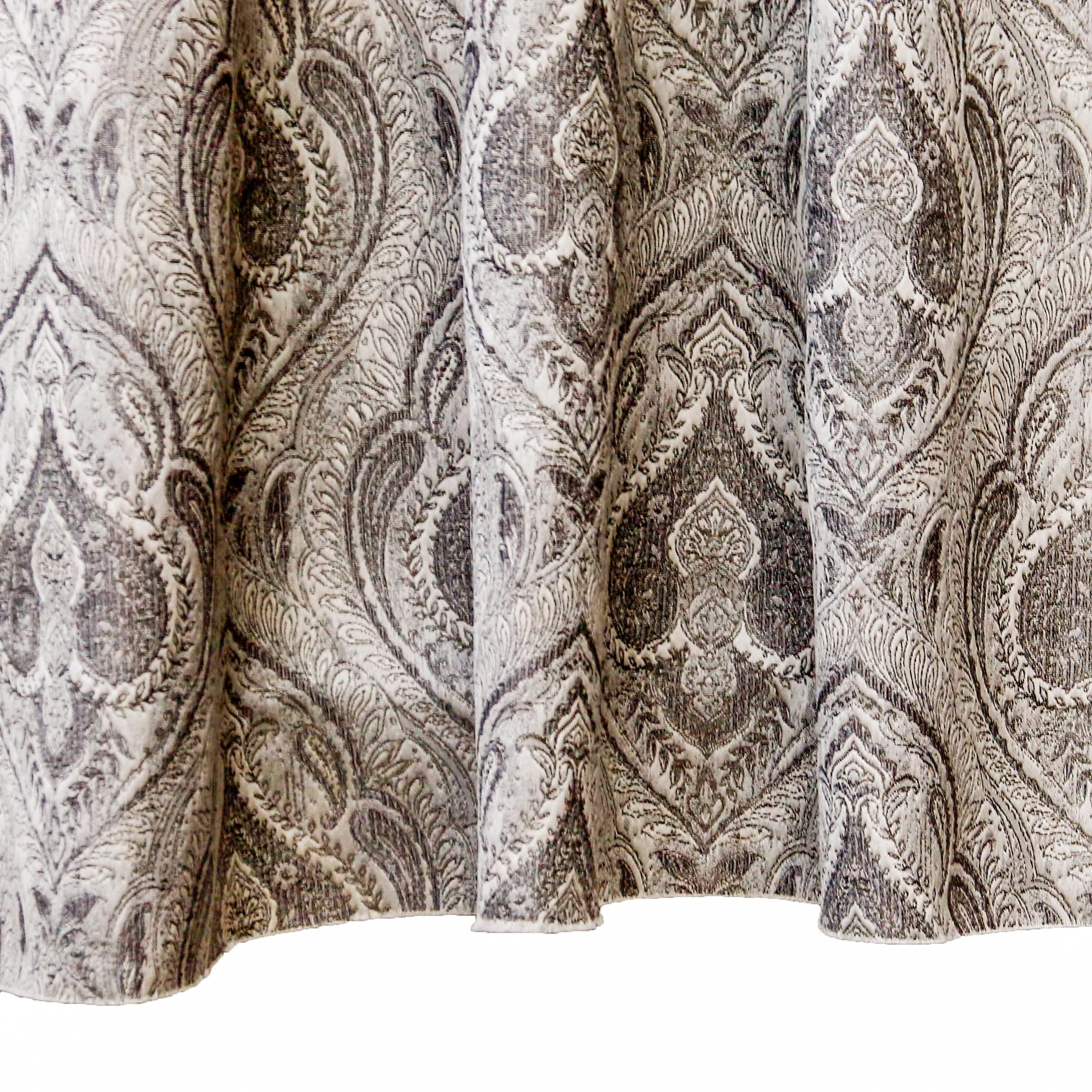Tienda de tejidos directa Crema Terciopelo Jacquard Tela Por metro, 10 metros continuos 137 centímetros ancho Damasco gris y cachemir Geométrico Marfil Al por mayor Jacquard Tapicería Tela