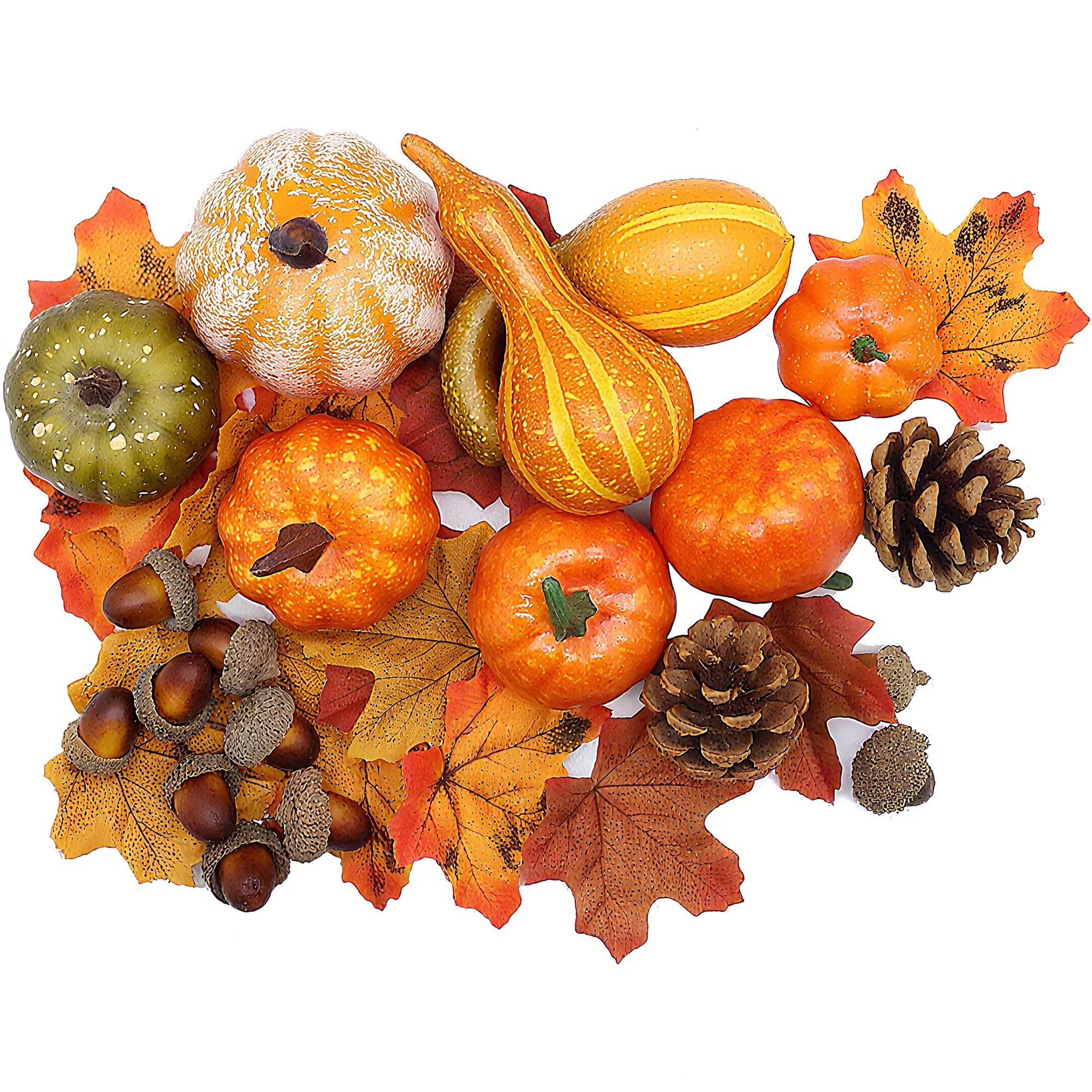 winemana 50pcs Fall Pumpkins Decor Set