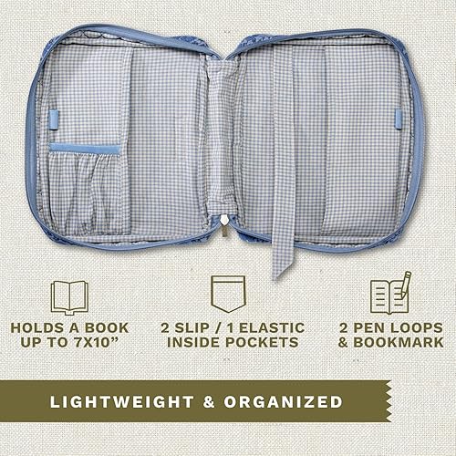 Miniatura 82 de Bella Taylor Funda acolchada para la Biblia para mujer, estuche grande para la Biblia de estudio, parche primitivo