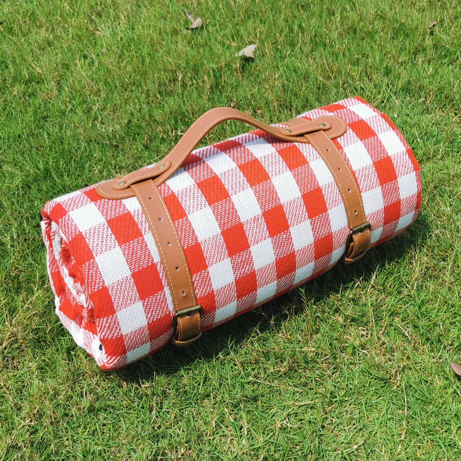 79”x79” Picnic Blanket Extra Large, Waterproof and Foldable Beach Blanket, 3-Layer Outdoor Blanket for 6 to 8 Adults, for Camping, Park, Beach, Grass, Indoors