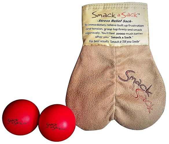 Stress Ball Gag Gift - Smack-a-Sack Funny Stress Relief for Office, White Elephant Gifts, Christmas Stocking Stuffers & Birthday Gifts for Men Women by MySack