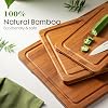 Tabla de cortar de bambú carbonizado Astercook para cocina con soporte de almacenamiento de madera, reversible para charcutería y corte con ranura para jugos y asas antideslizantes, regalo para papá 7