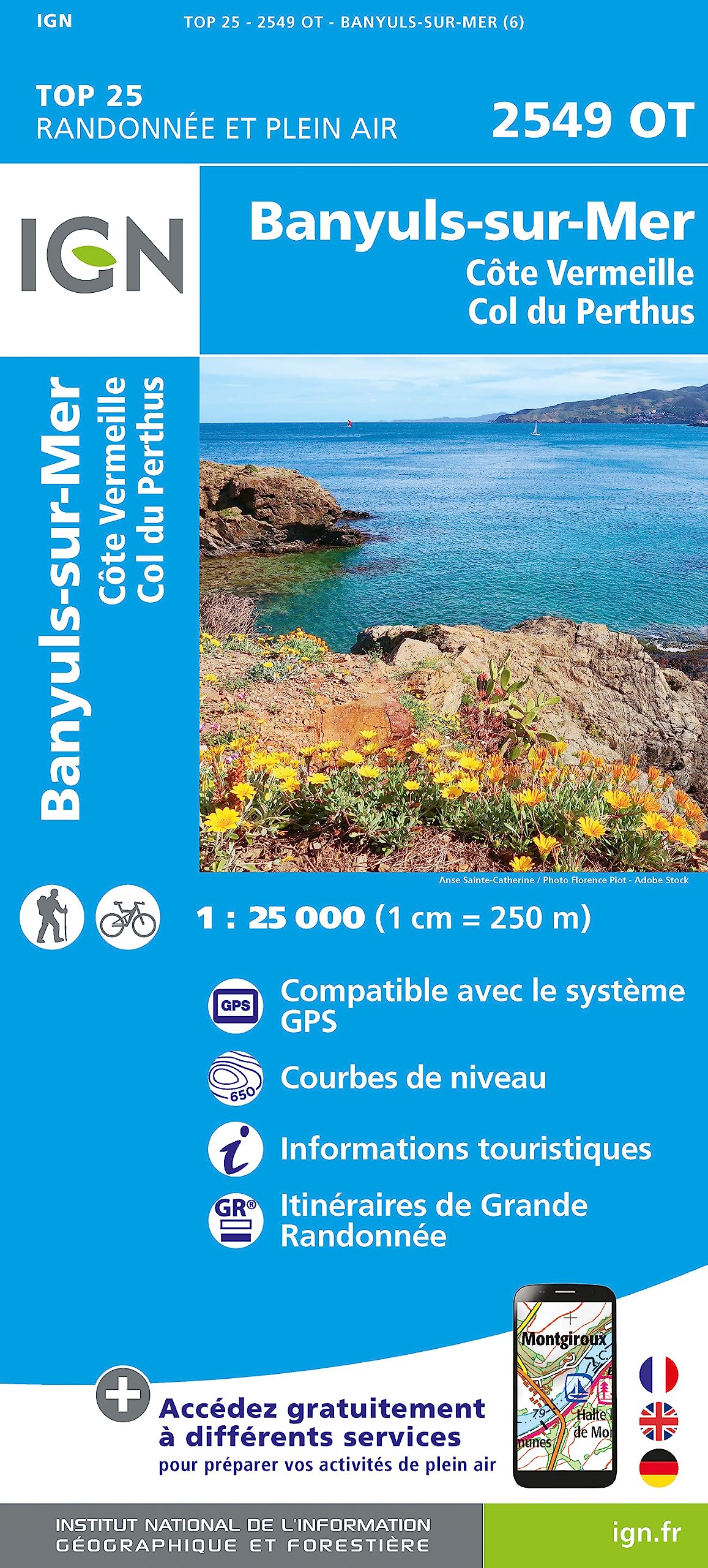 Banyuls-sur-Mer / Côte Vermeille / Col du Perthus (2549OT): 1:25000 (TOP 25)