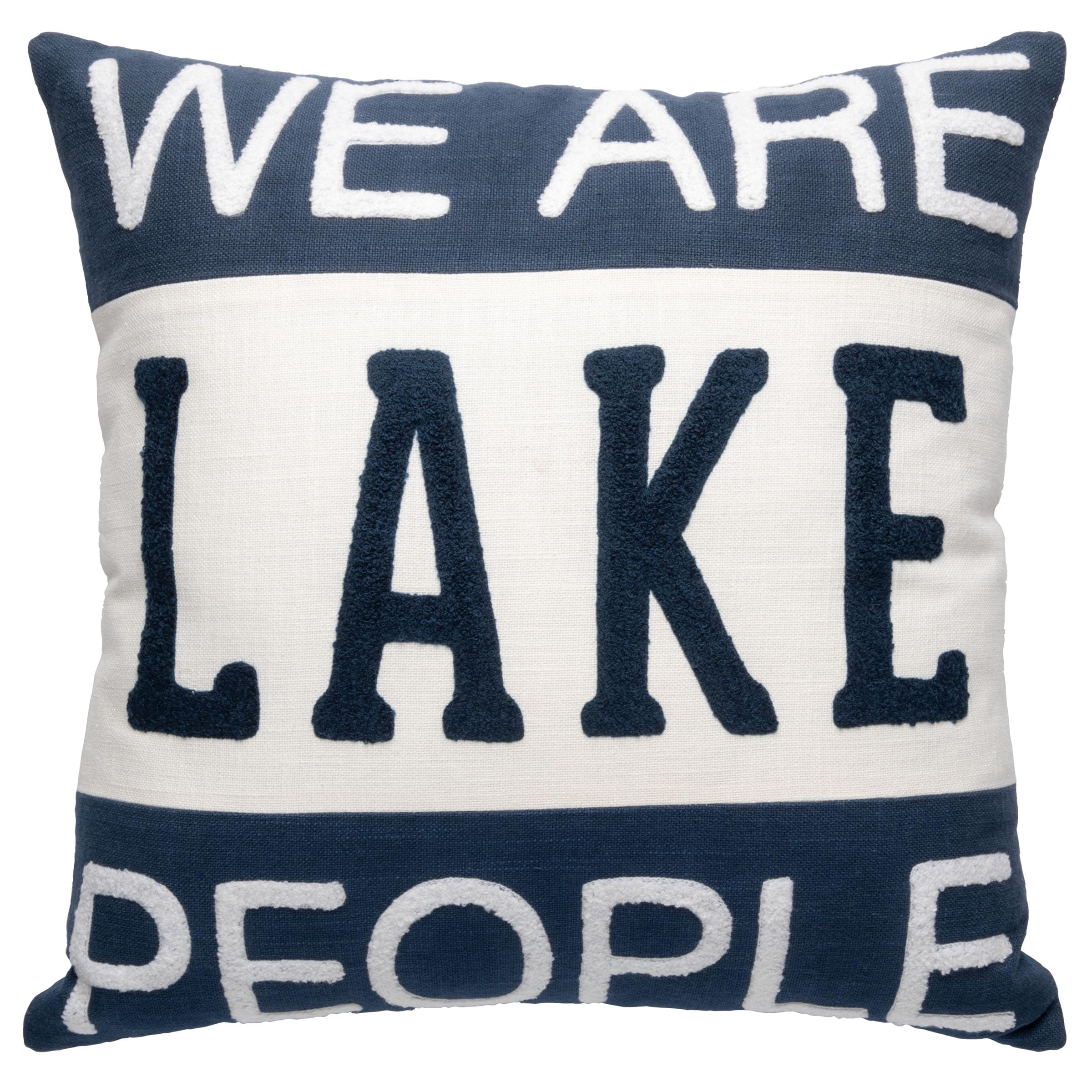 Karma Coastal Throw Square Pillow 18x18 inch Soft Embroidered Square Cushion Living Room Couch Sofa Bedroom Decorative Square