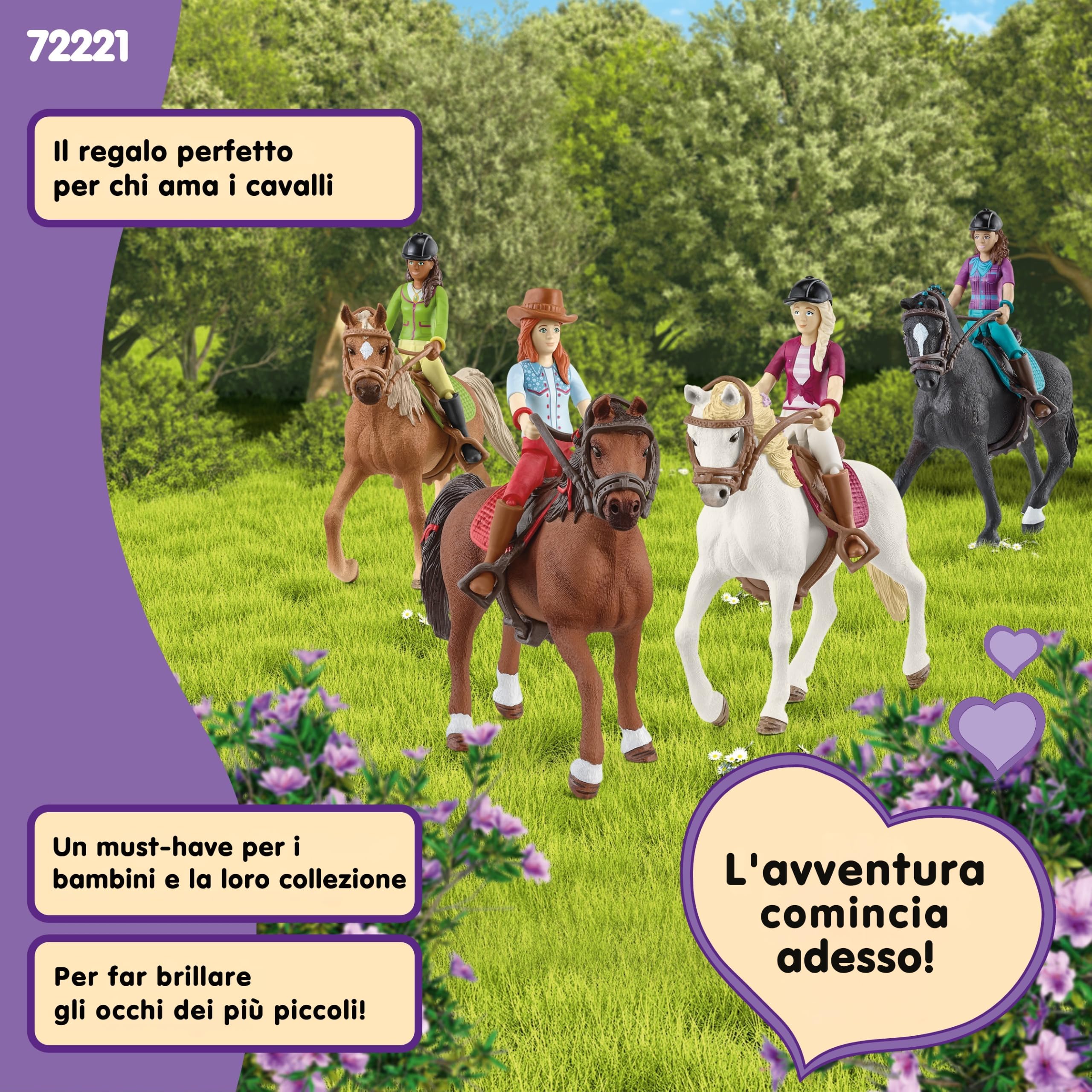 Schleich HORSE CLUB | Gita a cavallo 72221 | dai 5 anni | 40 pezzi