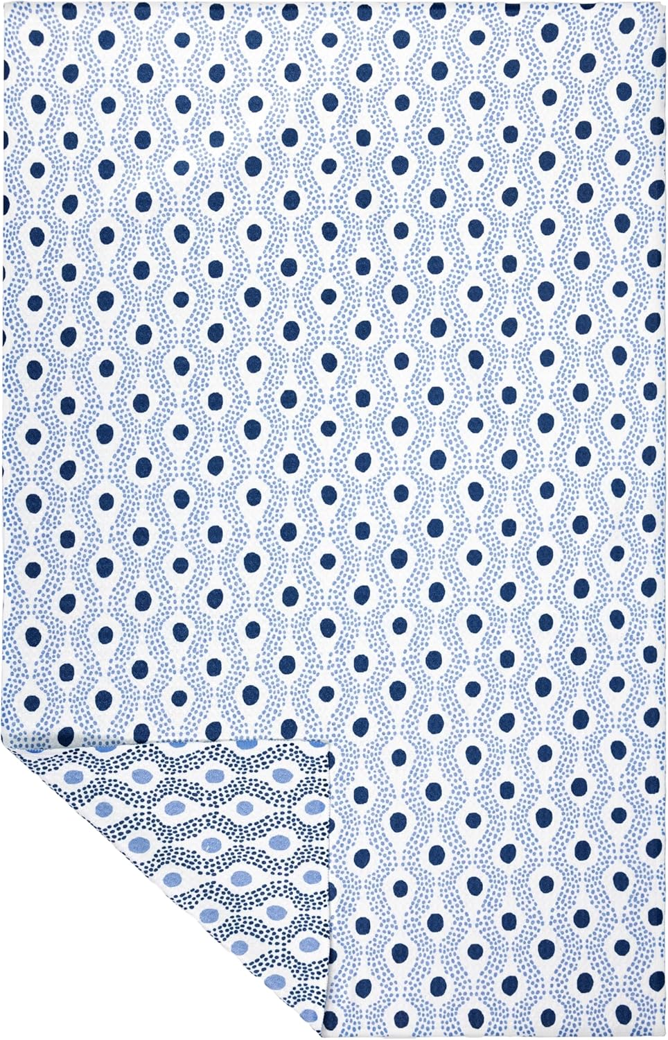 Vibe by MÜkitchen Premium Quick Dry Dual Sided Design Oversized Tea Towel | 85% Recycled Materials | 18x30 (High Tide)