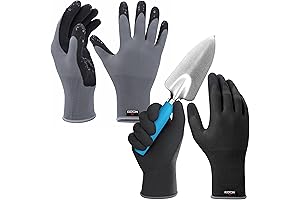 NoCry Premium Men's Gardening Gloves: Durable Grip, Touchscreen Fingers