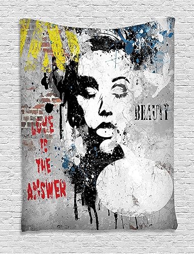 Miniatura 14 de Ambesonne Tapiz de Saguaro, Blooming Palo Verdes y Saguaros at 4 Peaks Hills Phoenix Arizona, colgante de pared para dormitorio, sala de estar