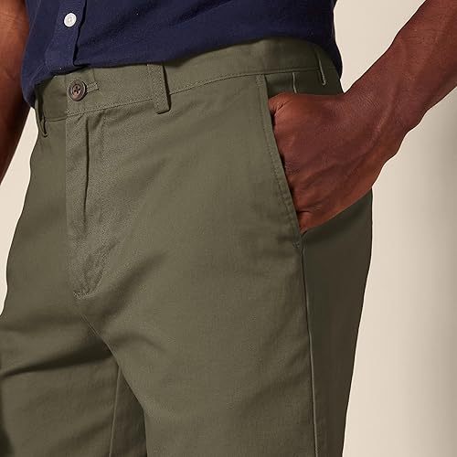 Miniatura 4 de Tienda Essentials - Pantalón corto ajustado para hombre, 7 pulgadas, Verde Oliva, 38