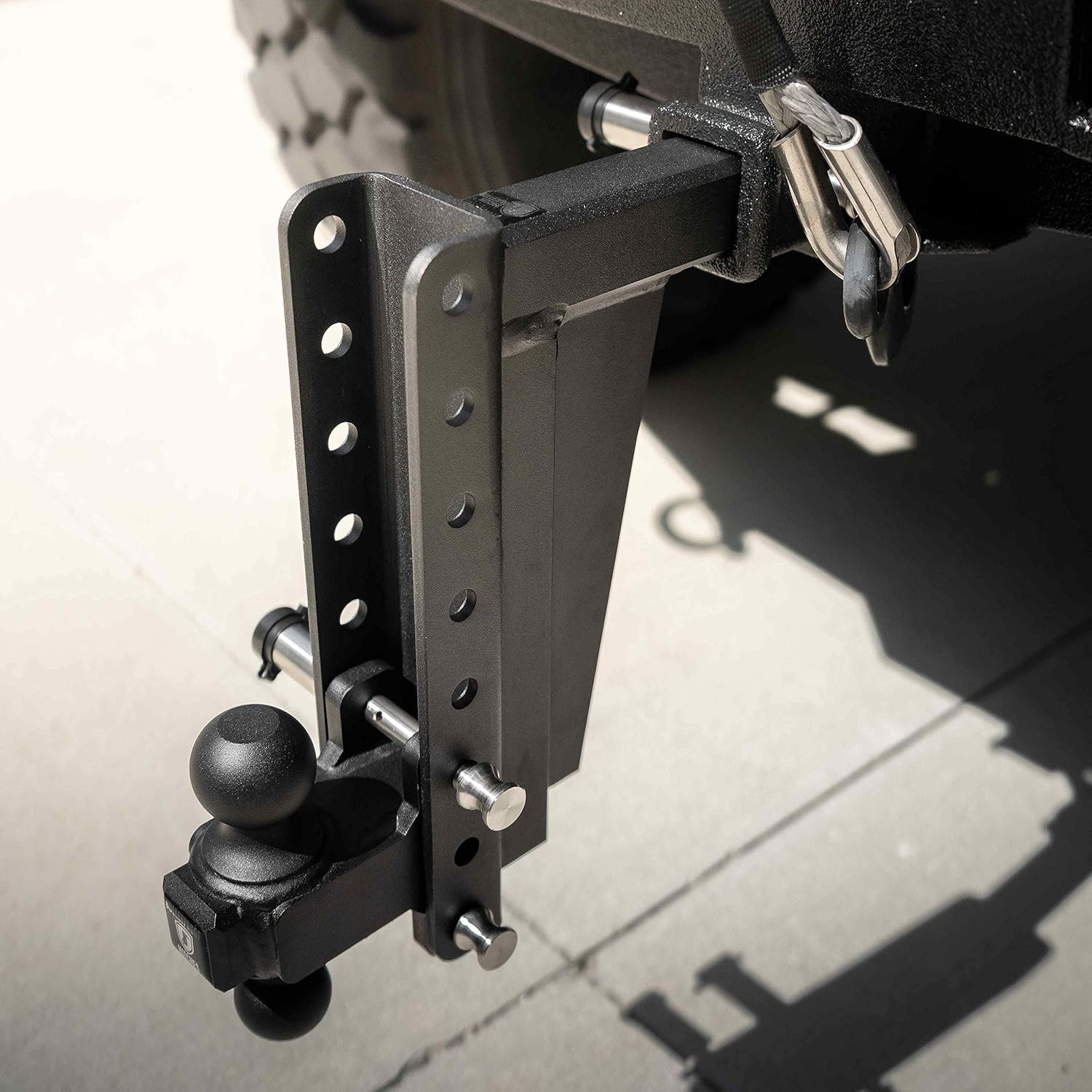 ❤ Crazy Deals BulletProof Hitches Trailer Hitch 1-7/8 + 2-5/16 Adjustable Dual Ball (Solid Steel, Black Textured Powder Coat)