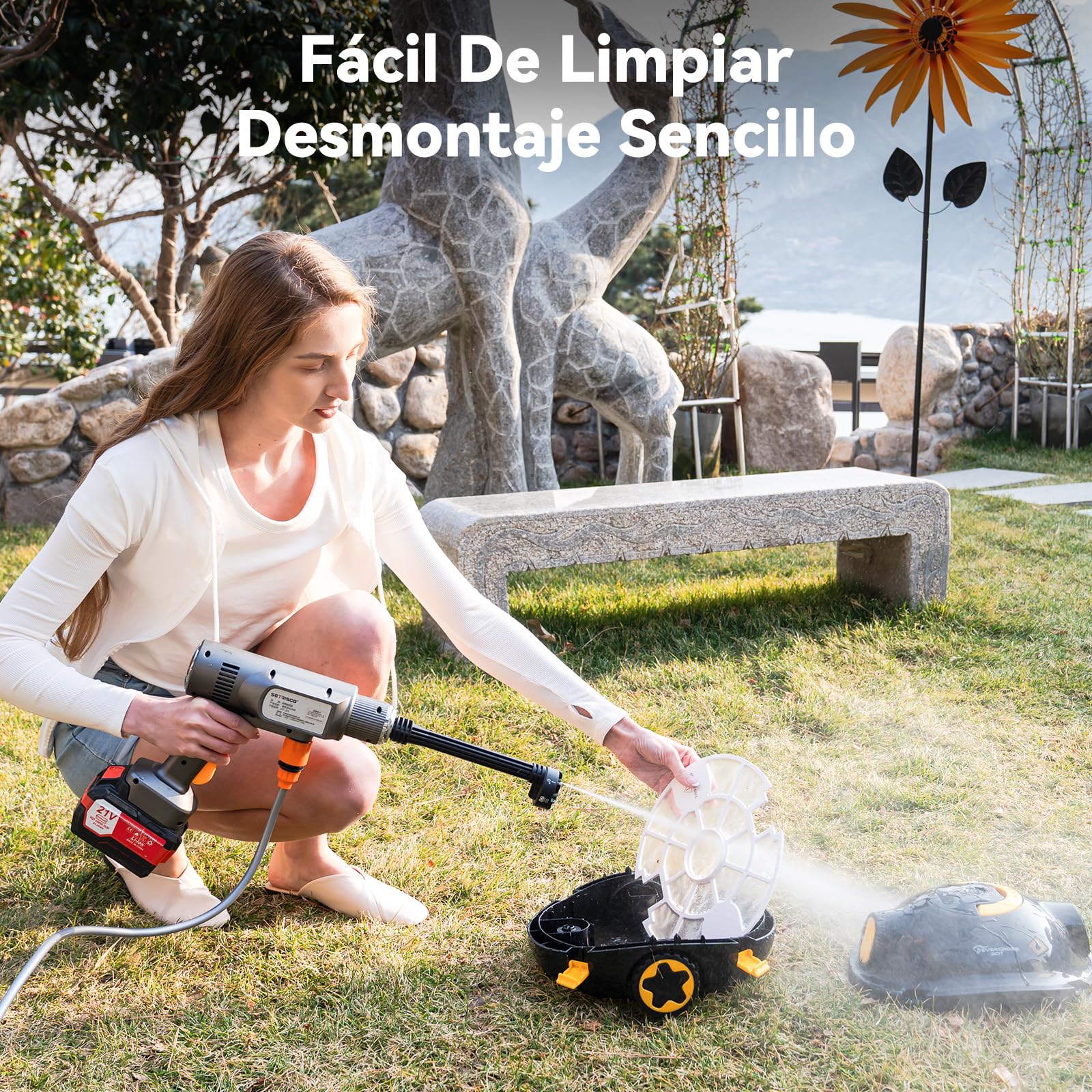 Y10 Robot Limpiafondos Piscina, Robot de Piscina Sin Cable, 100 Min de Limpieza del Suelo, Robots de Piscina para Piscinas de hasta 120㎡, Estacionamiento Automático, Filtro180μm (Negro)