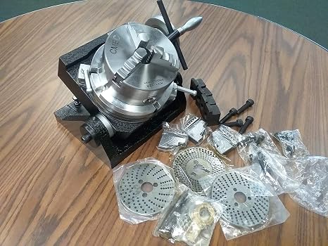 6 Tilting Rotary Table Heavy Duty w. 5 Chuck Dividing Plates #TSK-150- NEW