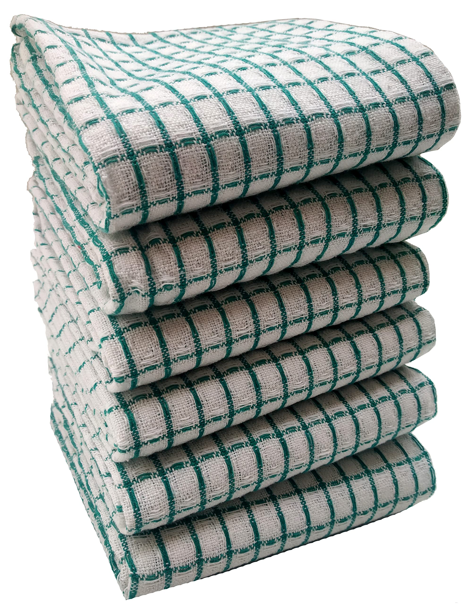 KEMA 100% Cotton Dish Cloths - Soft, Super Absorbent and Lint Free Dish Towels for Kitchen 18”x 28” Inch, Perfect for Drying and Washing Dishes, Kitchen Towel Set of 6 with Hanging Loop