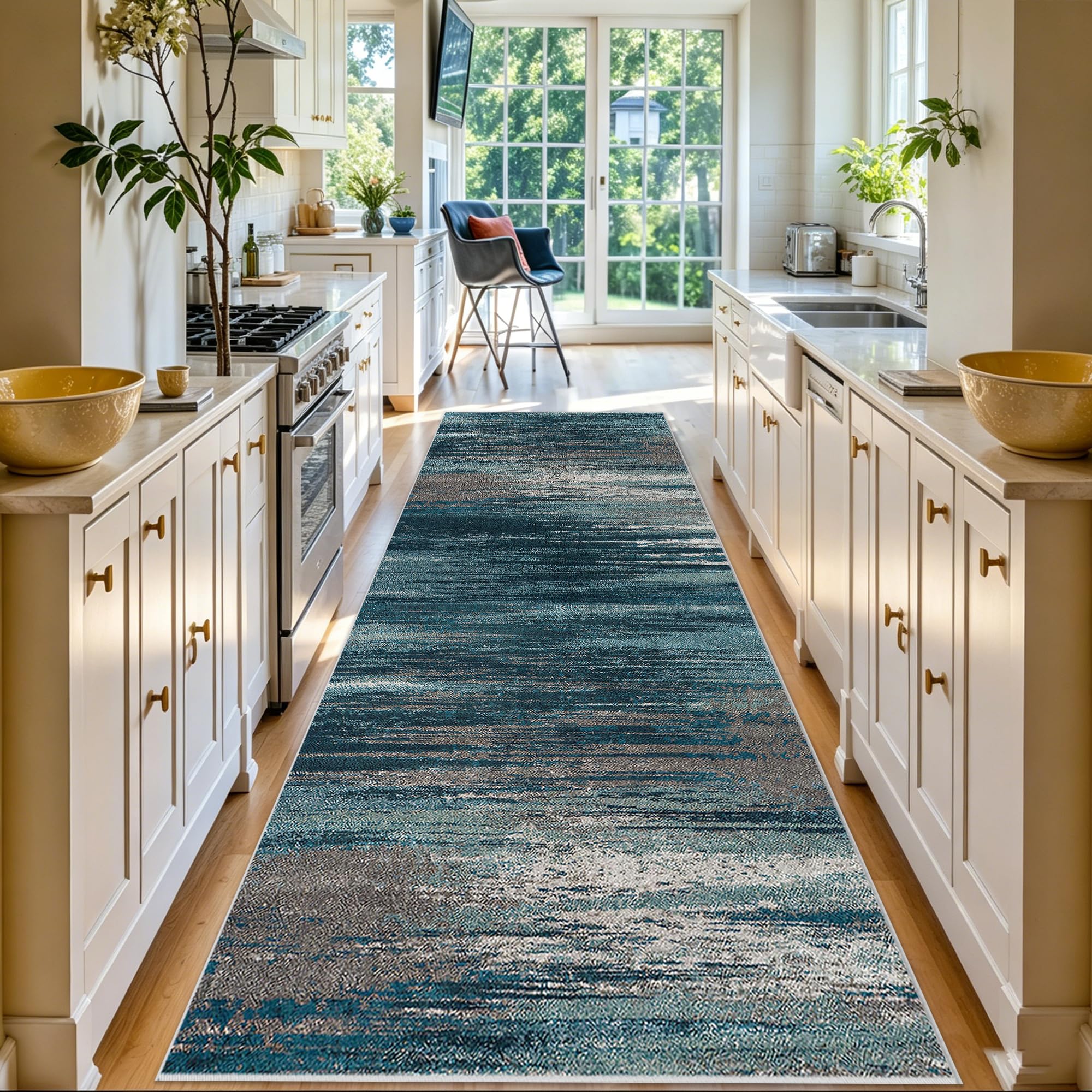 Tapis de Couloir Long 80 x 160 cm Tapis Cuisine Devant Evier