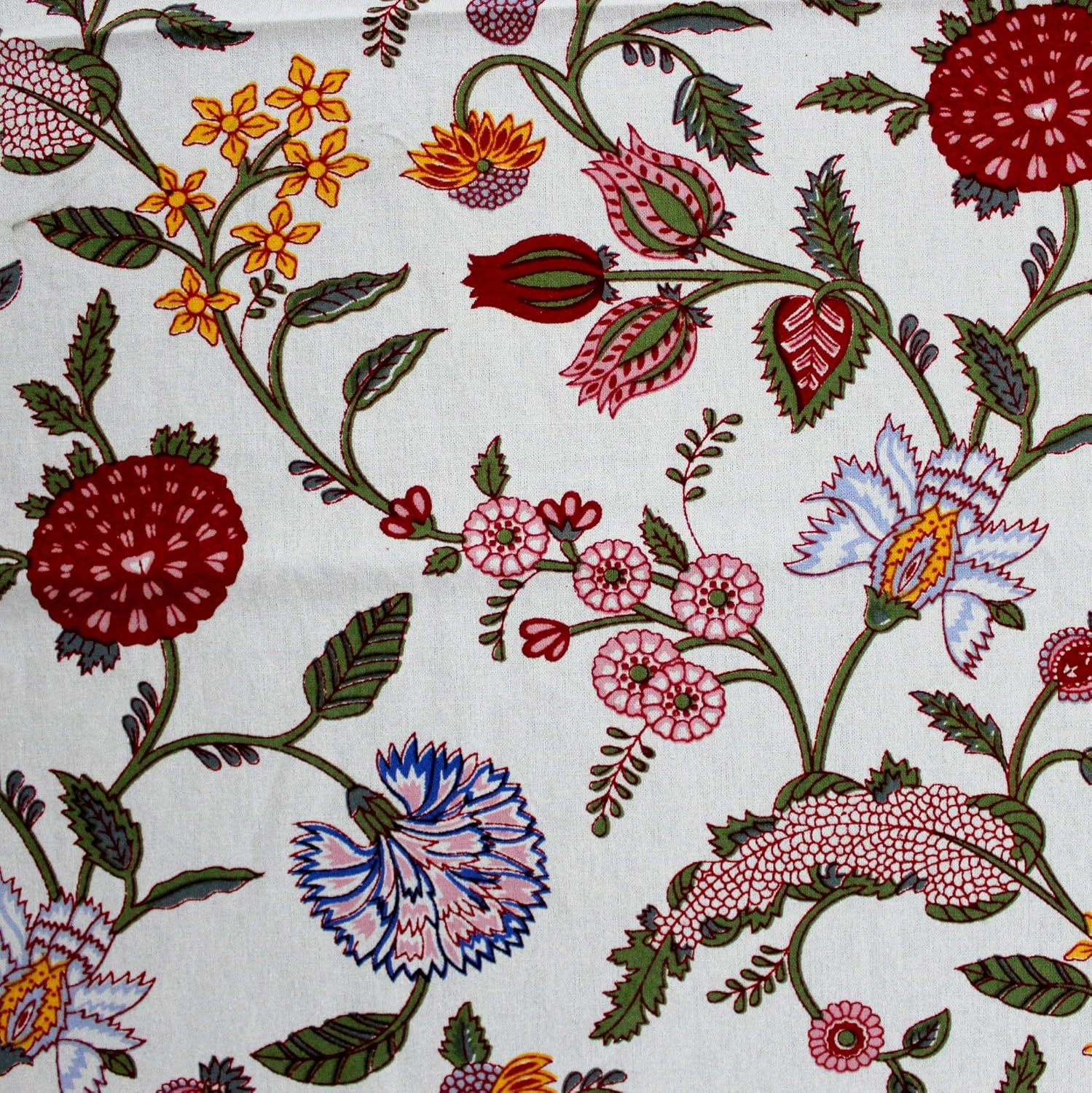 HOMESTEAD Rectangle Tablecloth 60x90 Cotton Spring Floral Kitchen Dining Table Linen : Home & Kitchen
