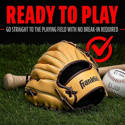 Vista 12 de Franklin Sports Field Master Baseball + Softball Glove - Field Master Adult + Youth Baseball + Softball Mitt - Men's + Women's Gloves - Right Hand