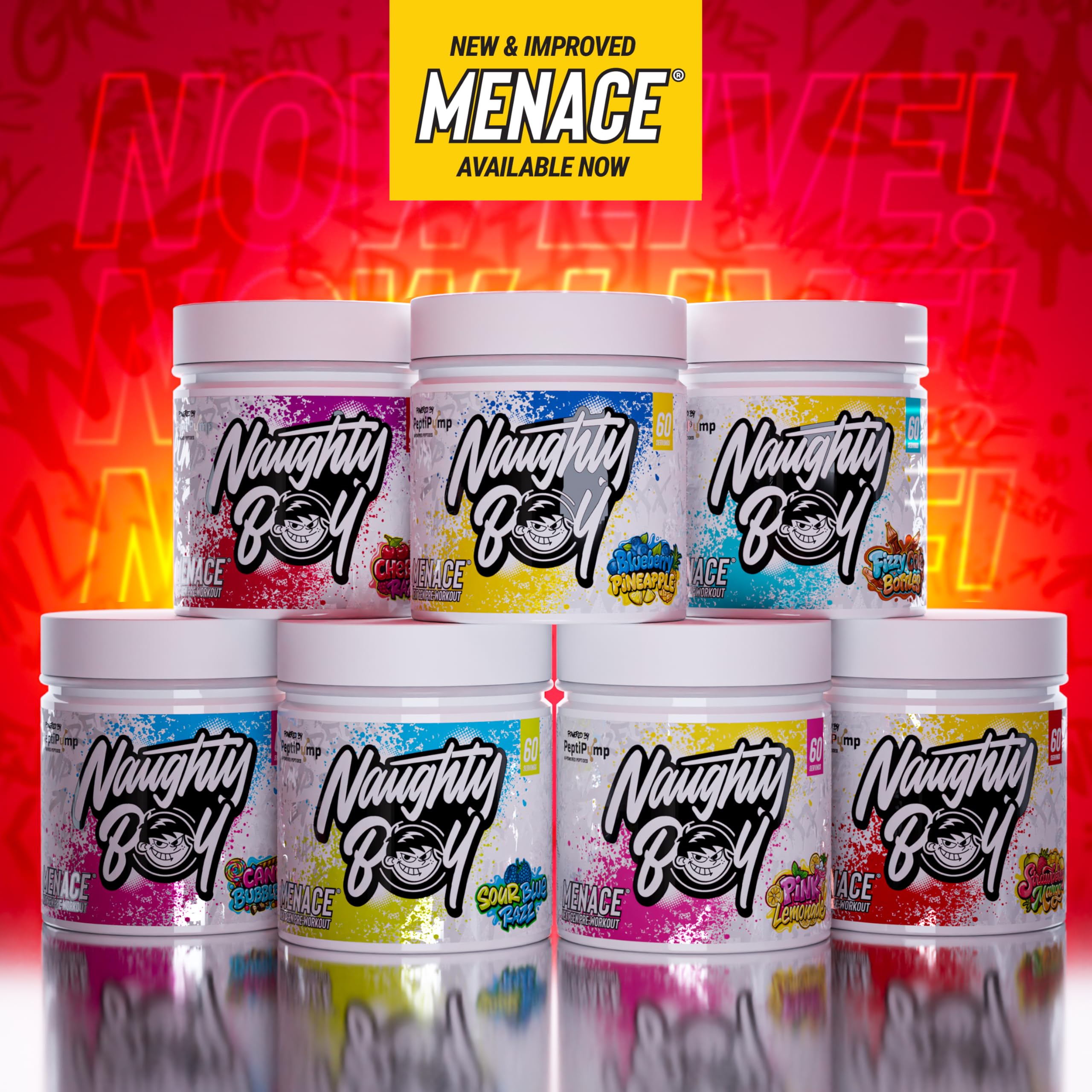 Naughty Boy Menace V2 (60 Servings) Énergie - Pré-entraînement - Booster de pré-entraînement