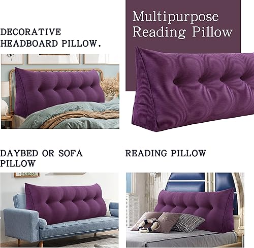 Miniatura 6 de Almohadas de cuña para cabecero de cama, almohada de cuña para cabecero, almohada triangular, almohadas de cuña, almohada con funda extraíble,