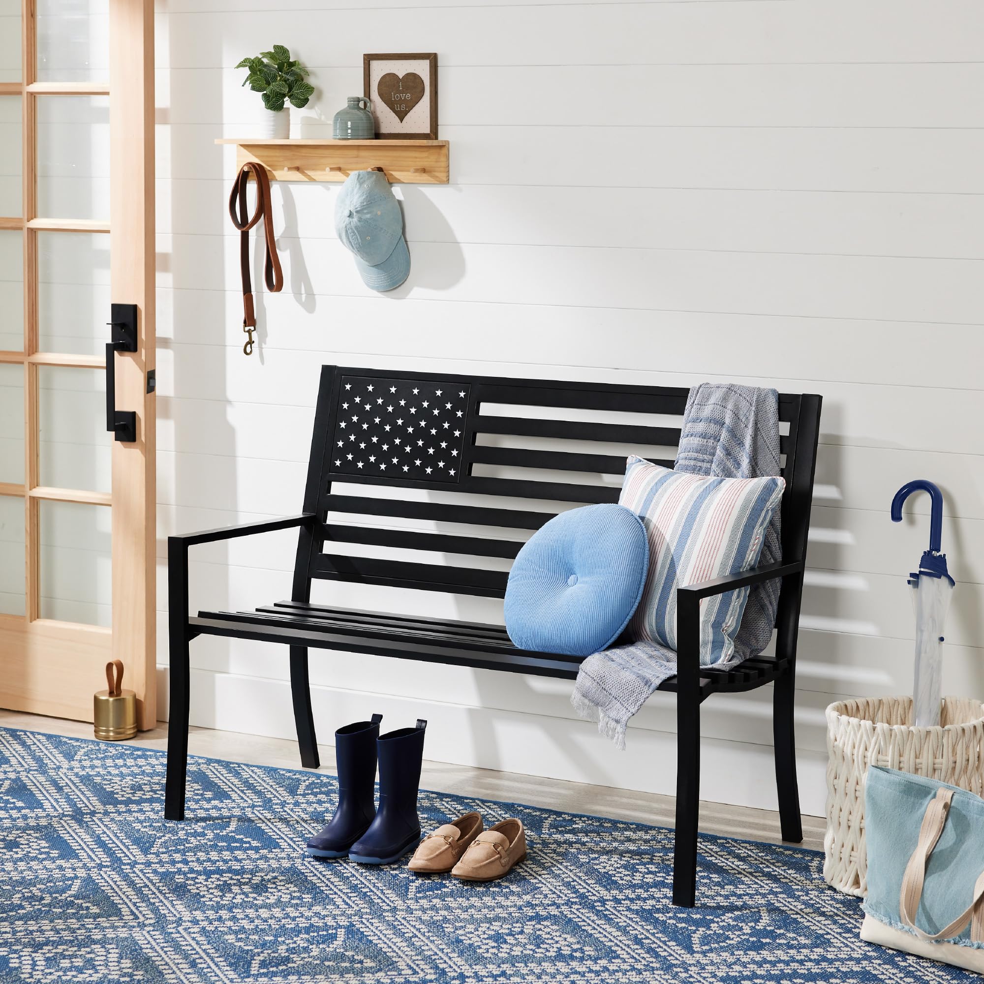 Best Choice Products Outdoor Bench 2-Person Steel Indoor/Outdoor Bench for Garde — product photo