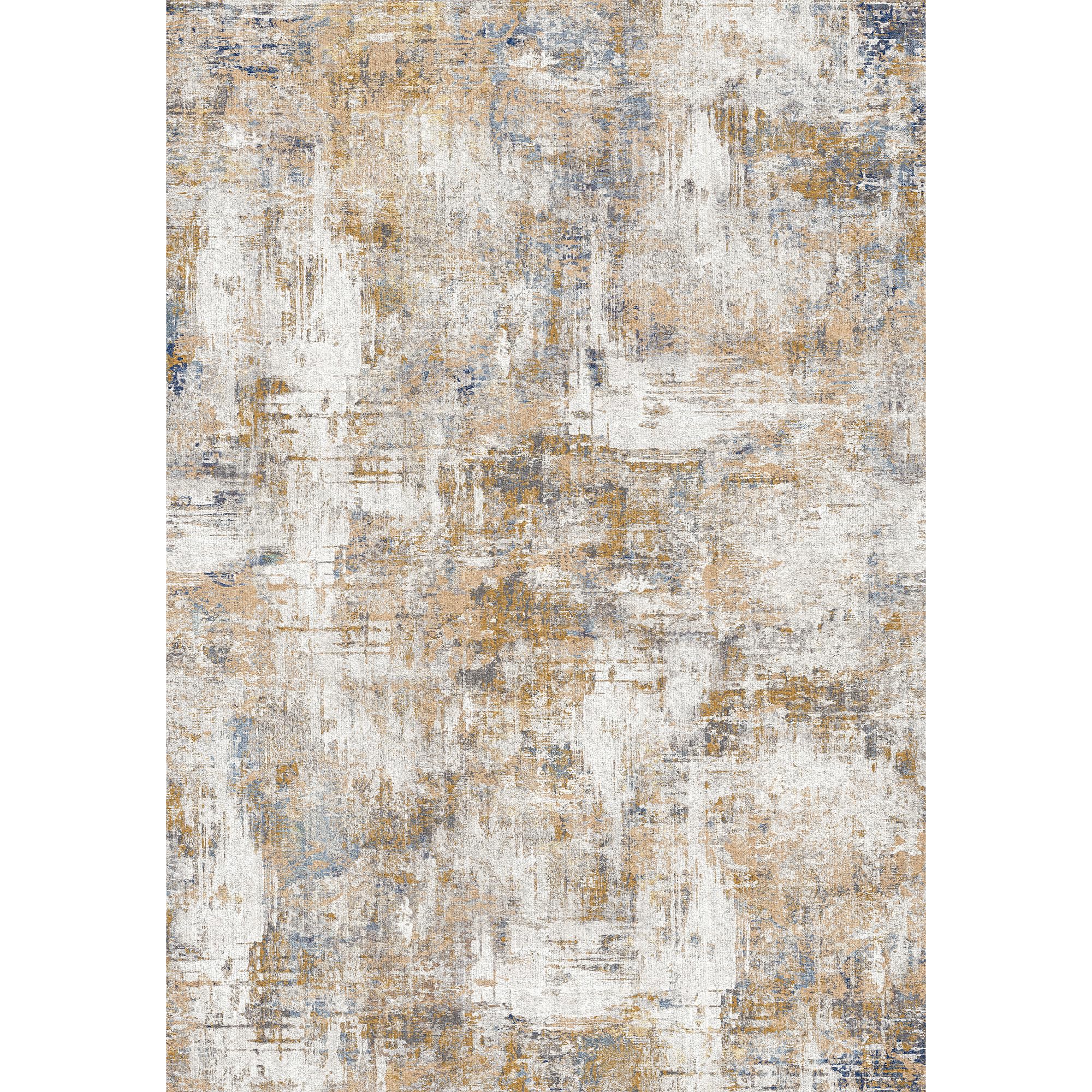 PONY DANCE Alfombras Dormitorio 140x200cm Alfombra Salón Pelo Corto Alfombras Antideslizante y Lavables Alfombra Vintage de Habitacion, Amarillo+Azul