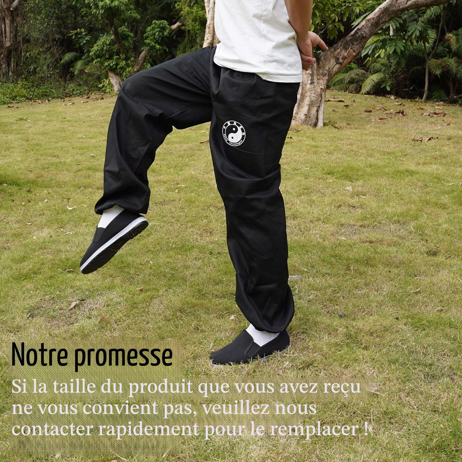 Pantalon d'Entraînement Tai Chi & Qi Gong Haut de Gamme - Confort Max Style Kung Fu, Wing Chun - Homme/Femme