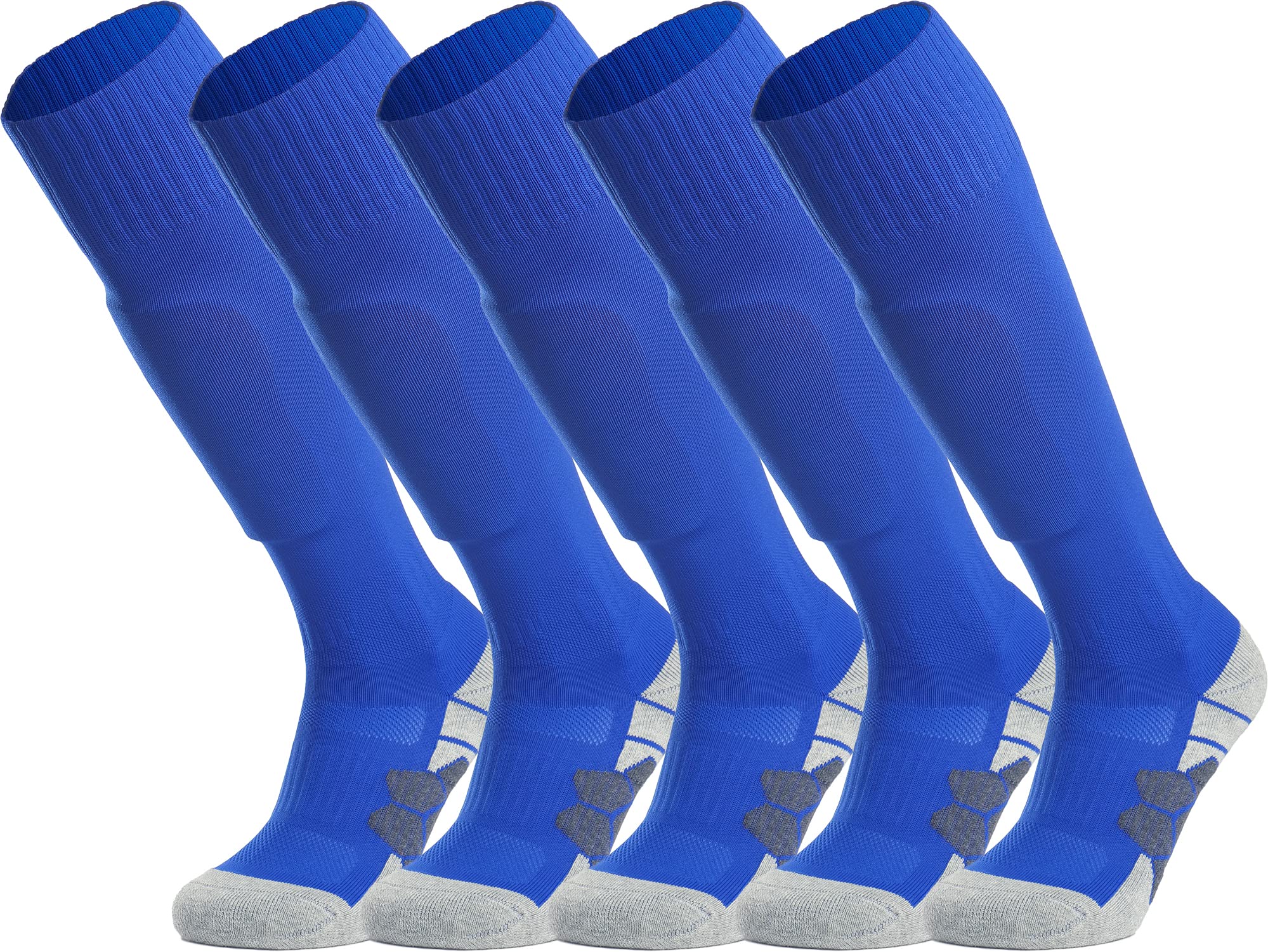 APTESOL Knee High Soccer Socks (1/3/5 Pair) Team Sport Cushion Athletic Socks for Kids Youth Adult