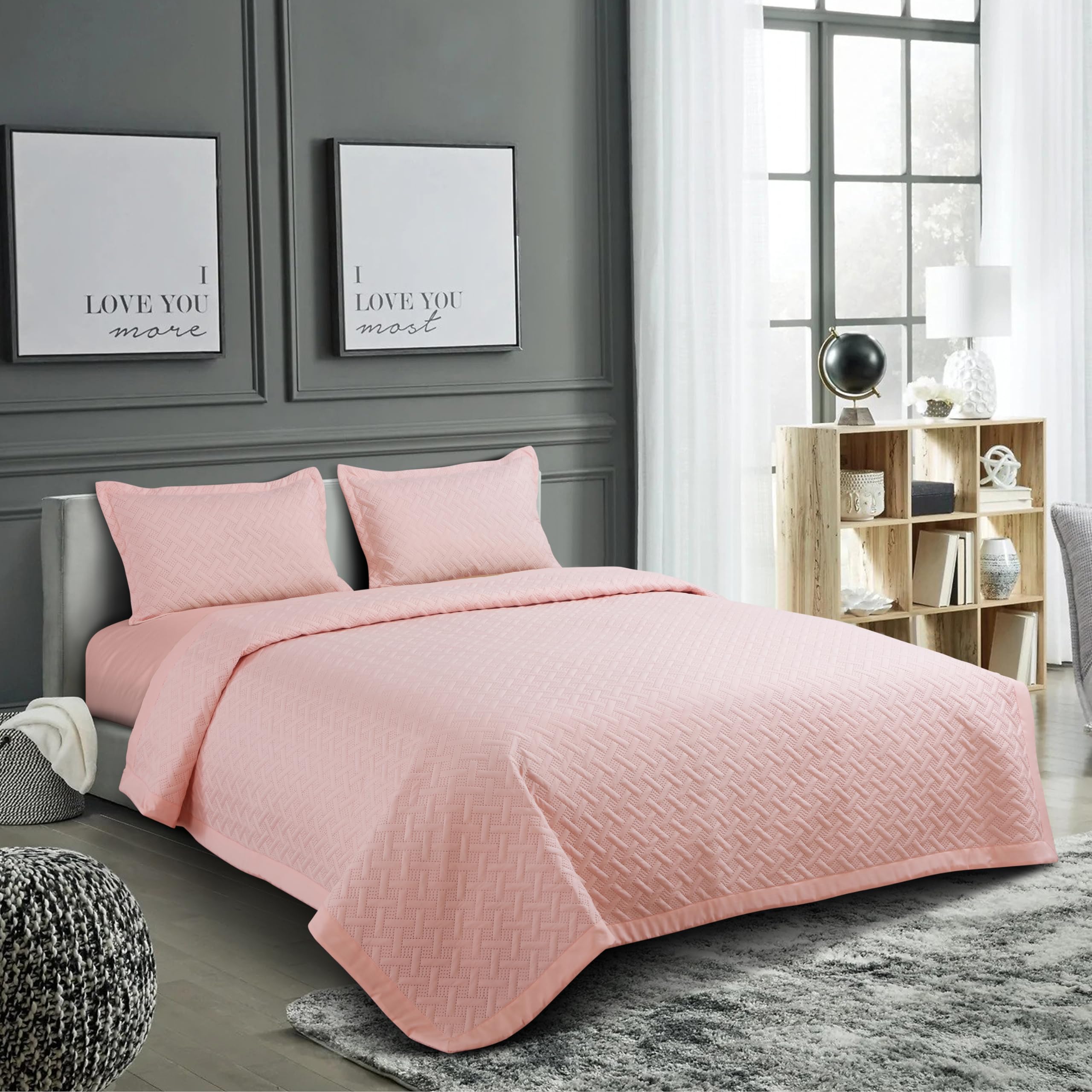 della bella microfiber reversible comforter, duvet cover, ac blanket, with piping, 200 gsm (90x100 inches, peach)