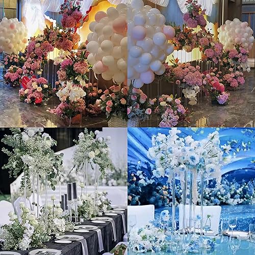 Miniatura 7 de kunghei 2 piezas de 15.74 pulgadas de alto, jarrón transparente acrílico para centro de mesa de fiesta Weddind, soporte de exhibición de flores de