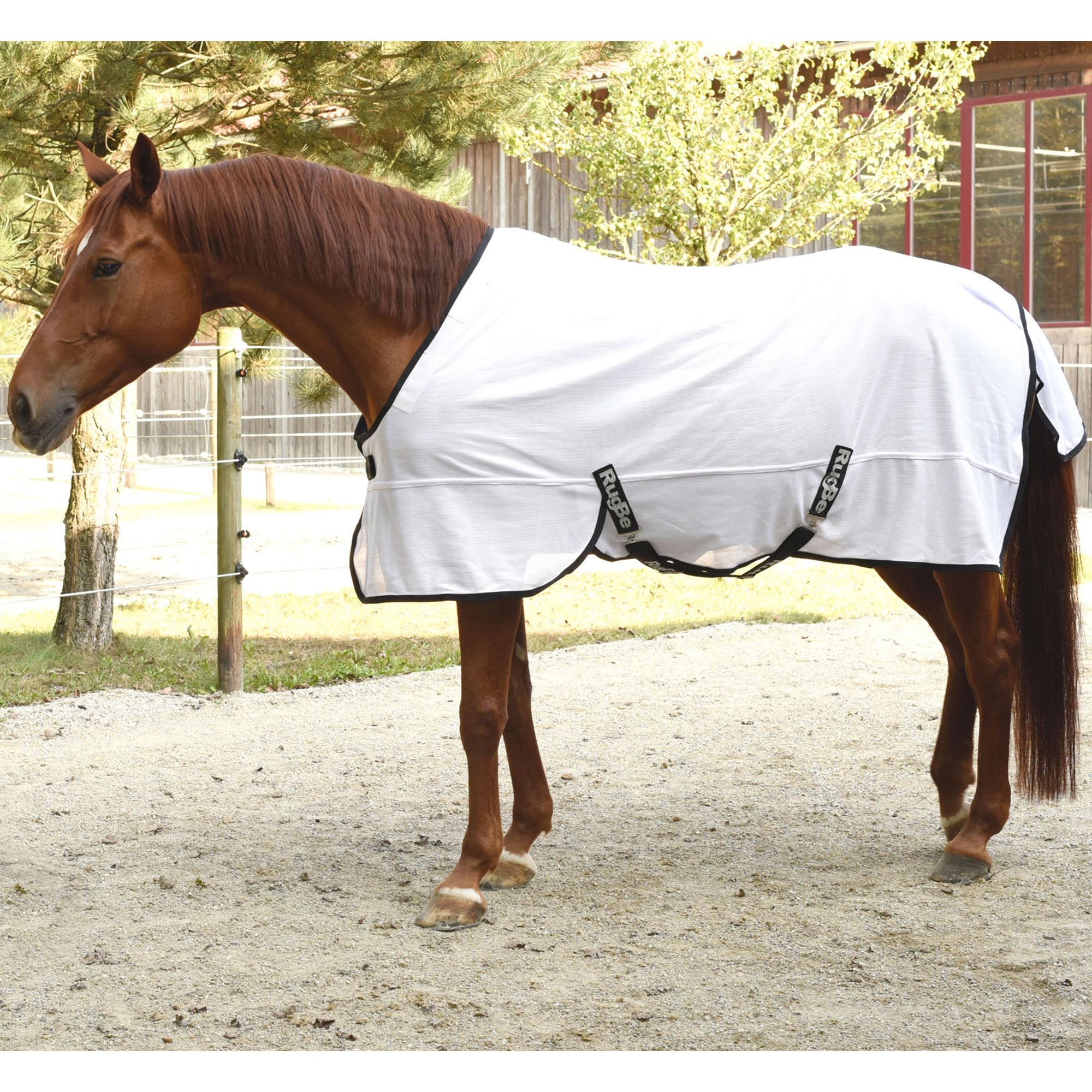 Kerbl Couverture Rugbe Superfly Blanche, 145 Cm Pour Cheval Taille M