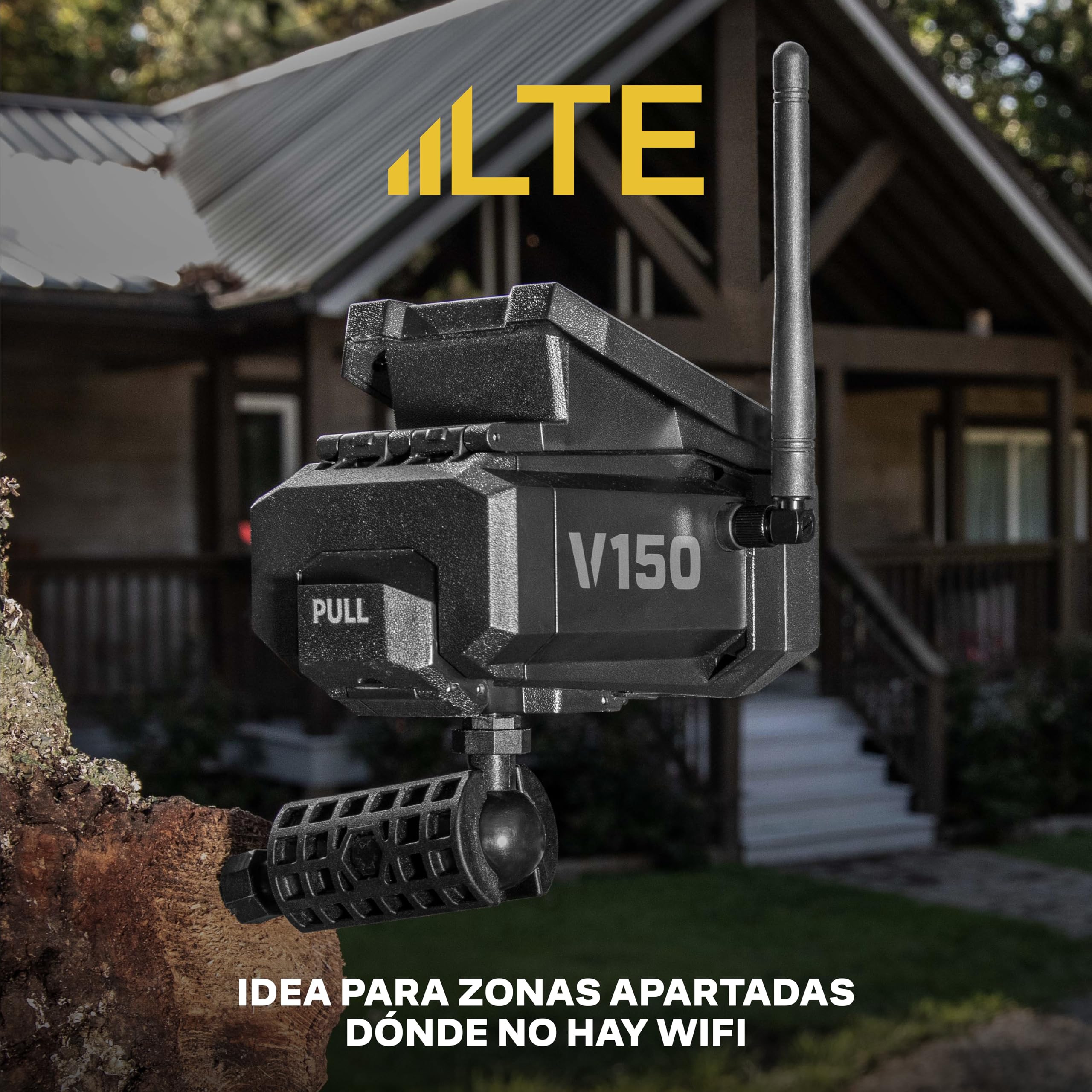 Vosker V150 Cámara Exterior 4G LTE con Panel Solar, sin Cables, sin Wi-Fi, detección de Movimiento, visión Nocturna, Fotos enviadas a la aplicación móvil, batería Recargable