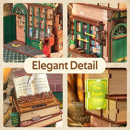 Miniatura 3 de Tonecheer Kit de modelo de casa de muñecas de escritorio de rompecabezas 3D, decoración del hogar, apertura automática de tapa, almacenamiento de