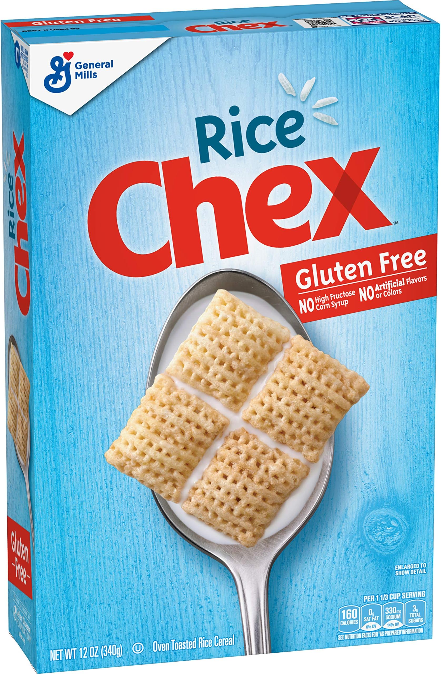 Rice Chex Cereal, Gluten-Free Cereal, 12 oz