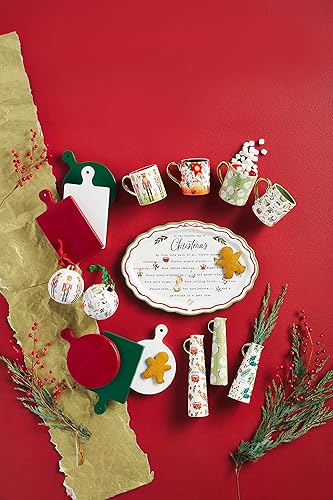 Miniatura 4 de Mud Pie Juego de tablero de Navidad, rectángulo 9 14" x 5 14", rectangular