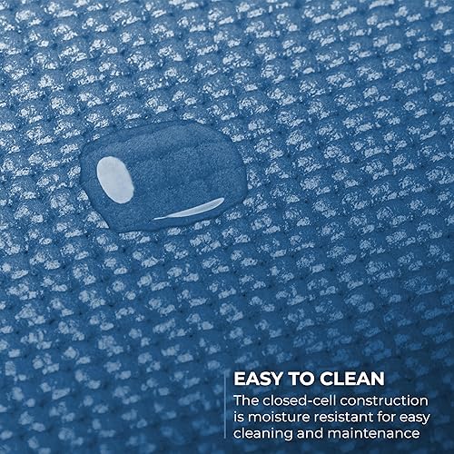 Miniatura 4 de Hello Fit Esterilla de yoga gruesa de estudio con correa de transporte, paquete de 6, 72 x 24 pulgadas, tapete de ejercicio extra largo, 0.197 in,