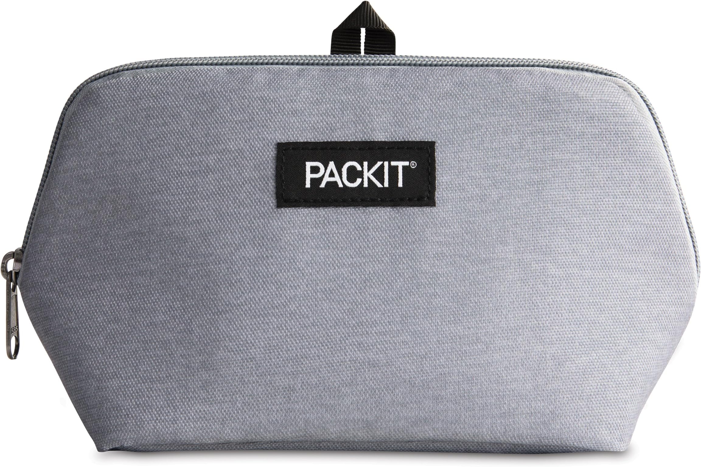 PackIt® Freezable Snack Bag, Gray Fog, Built with EcoFreeze® Technology, Foldable, Reusable, Zip Closure, Designed For Keeping Snakcs Fresh On the Go, and Adults of all Ages