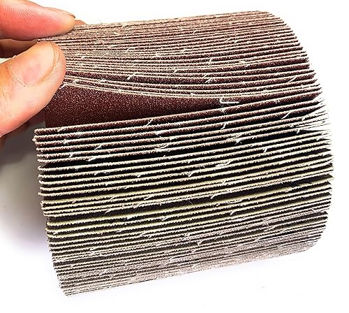 Miniatura 2 de SIGNI Rueda de dibujo de pulido de papel de lija compatible con máquina de bruñidopulidoralijadora 4.724x3.937 in (lija de grano 60)