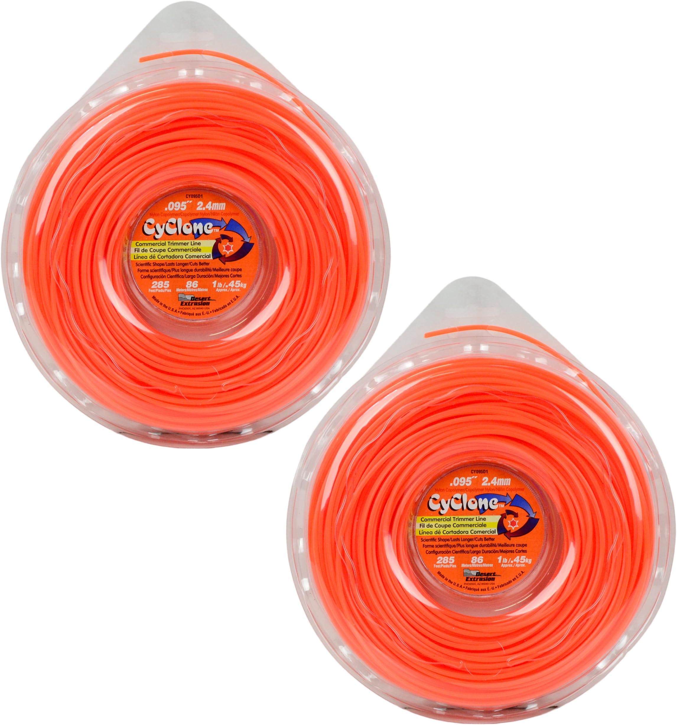 Cyclone CY095S3 Orange .095" X 855' Commercial Grass Trimmer Line, Made In USA - Foto 4