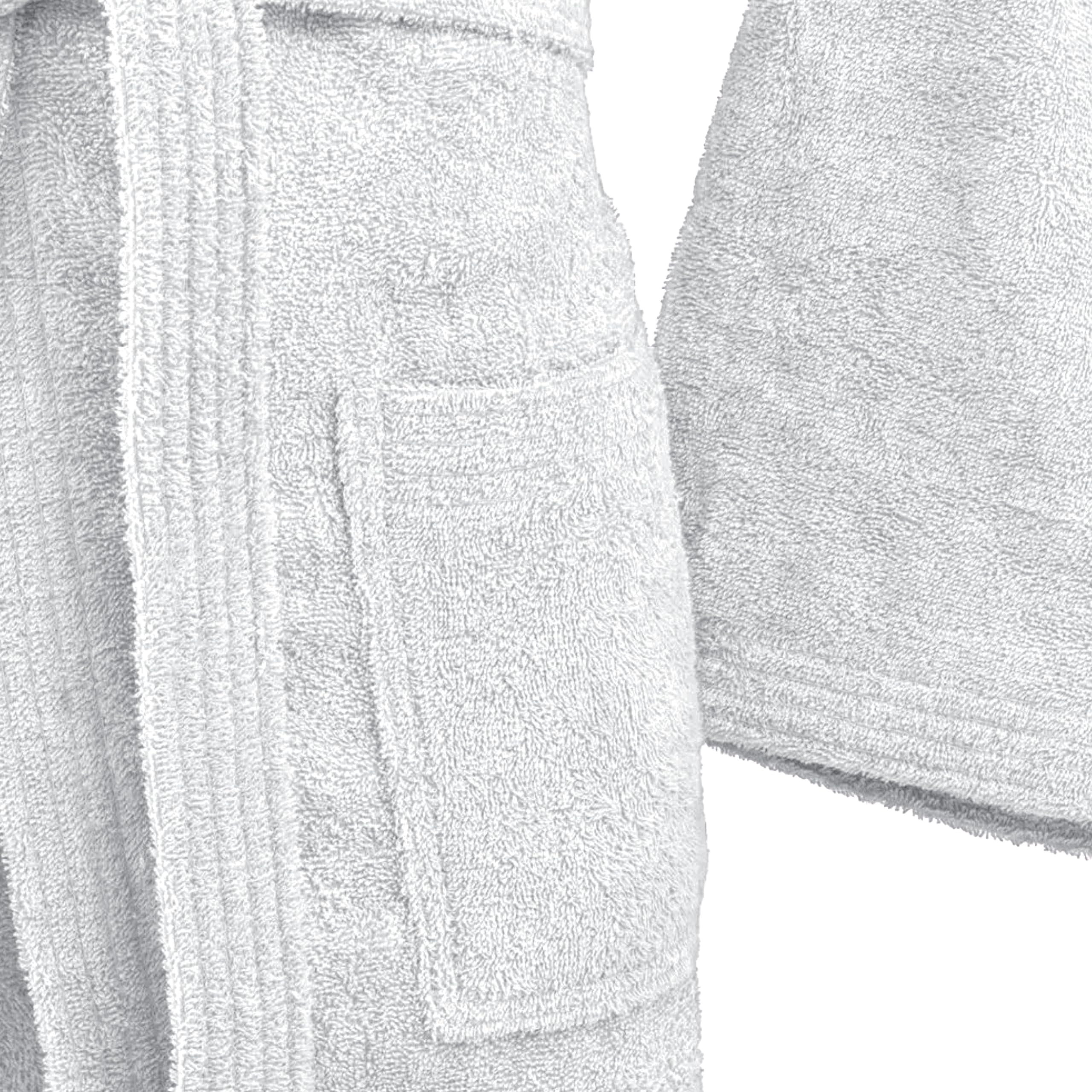Bassetti Morbido Accappatoio 360 gr con Cappuccio 100% Cotone Uomo Donna Spugna Taglie Forti - ITALY Designed - Collezione VIVIAN - (BIANCO 13-3XL)