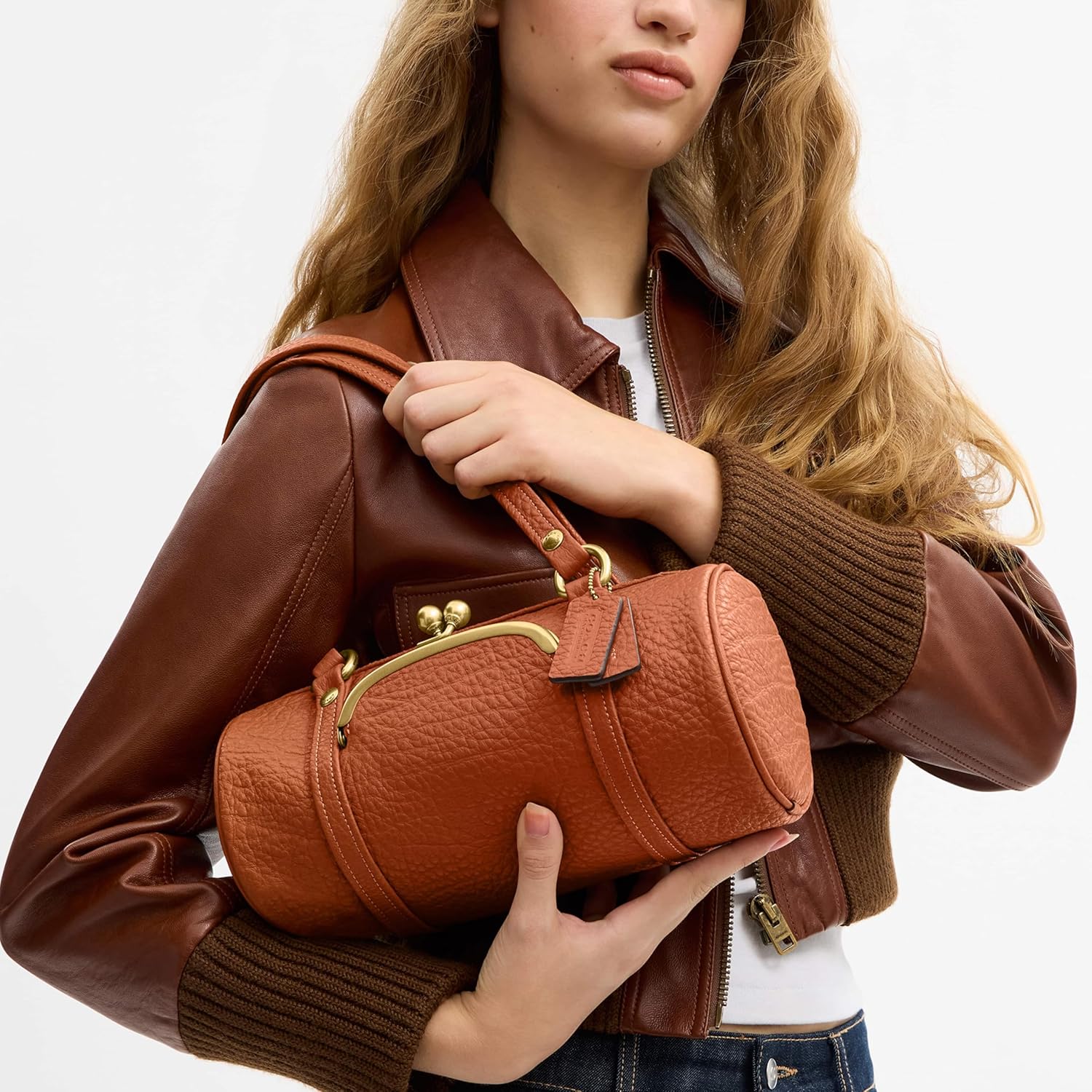 COACH Kisslock Barrel Bag 28