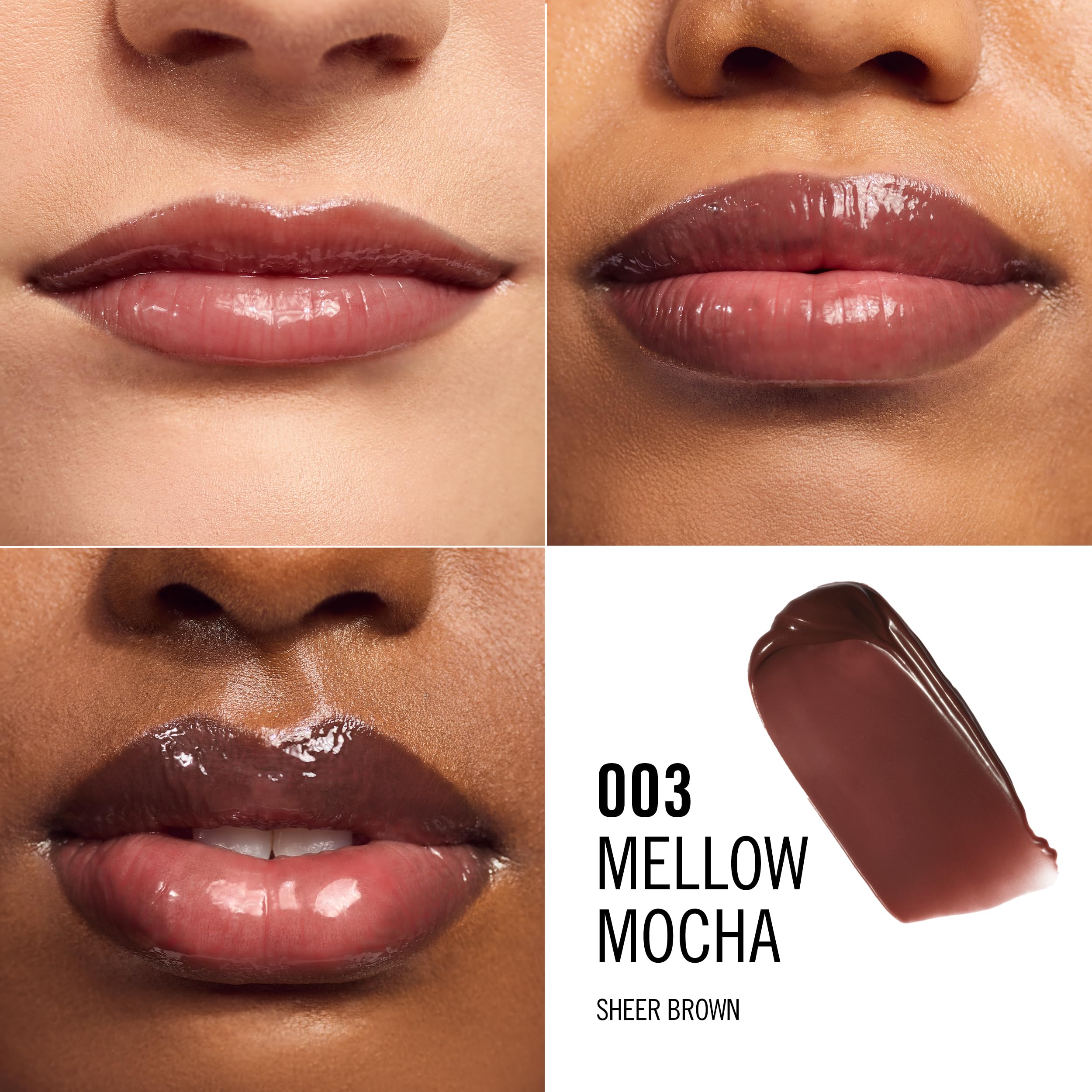 Rimmel Oh My Gloss! Butter Me Up, 003 Mellow Mocha, Moisturising Lip Butter Balm, Glossy and Sheer Tint, Ultra-Hydrating - Image 2