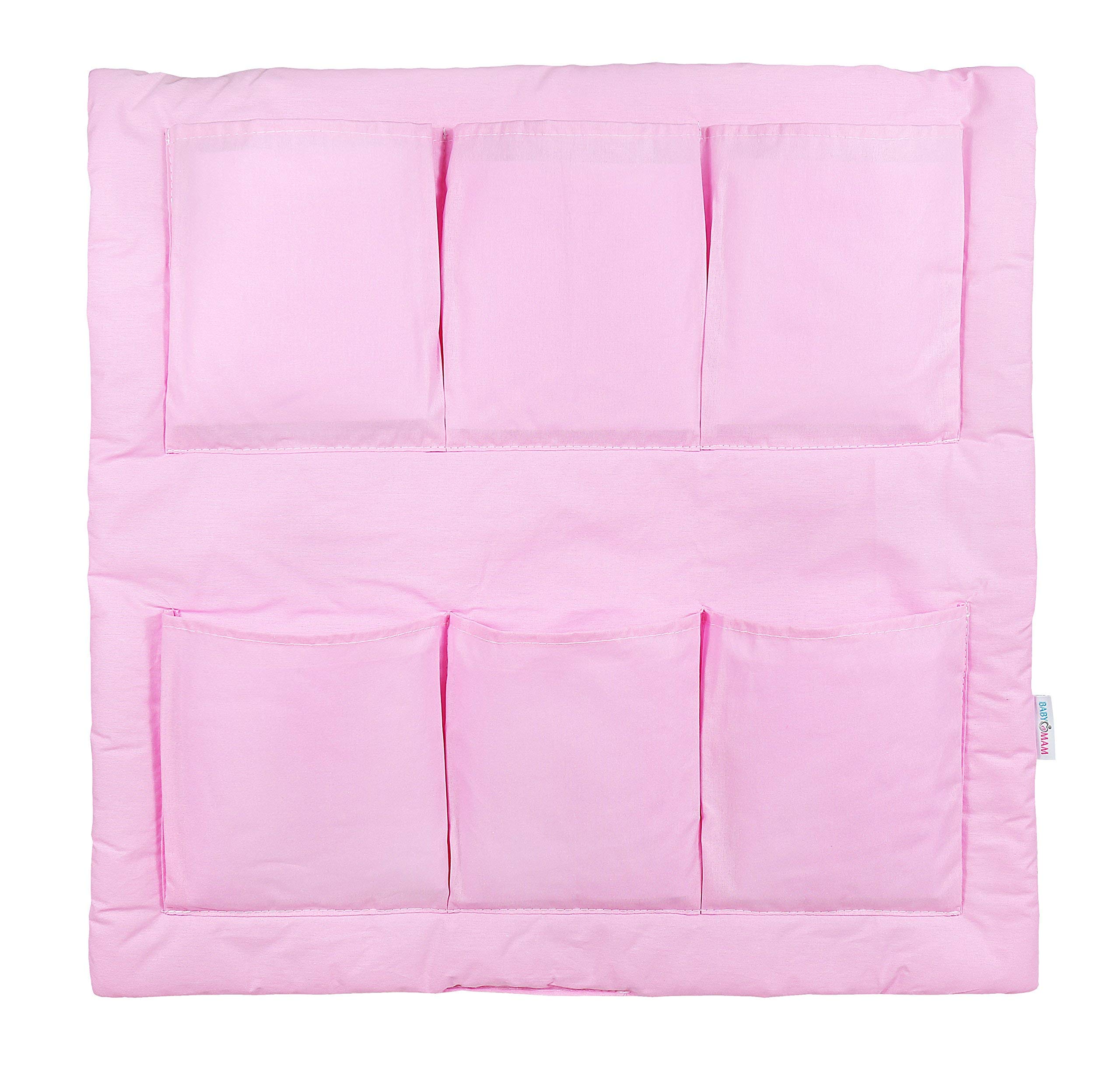Baby COT Tidy Organiser Hanging Storage CotBed Nursery 6 Pockets BABYMAM (Pink) — image 1