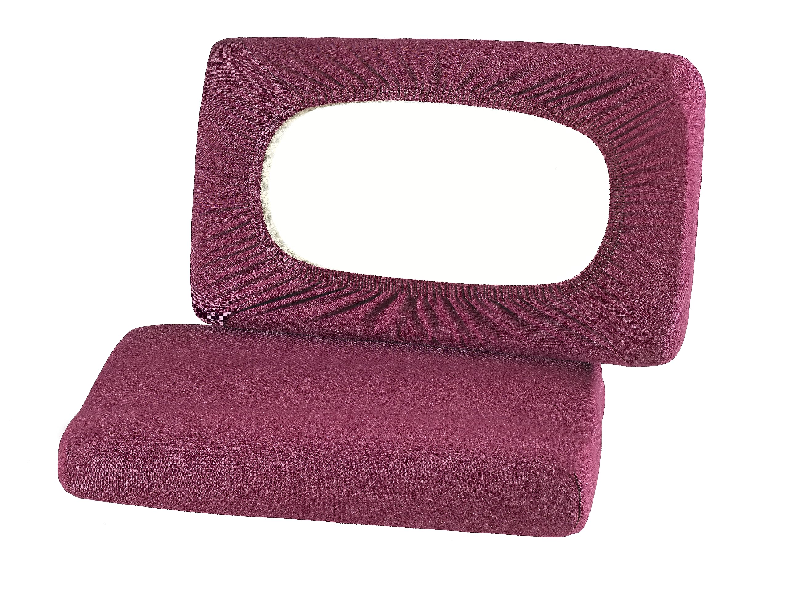 Lot De 2 Housses De Coussin Bio GOTS Pour Coussin De Nuque - 97% Coton Bio + 3% Élasthanne - 45-60x30-40cm