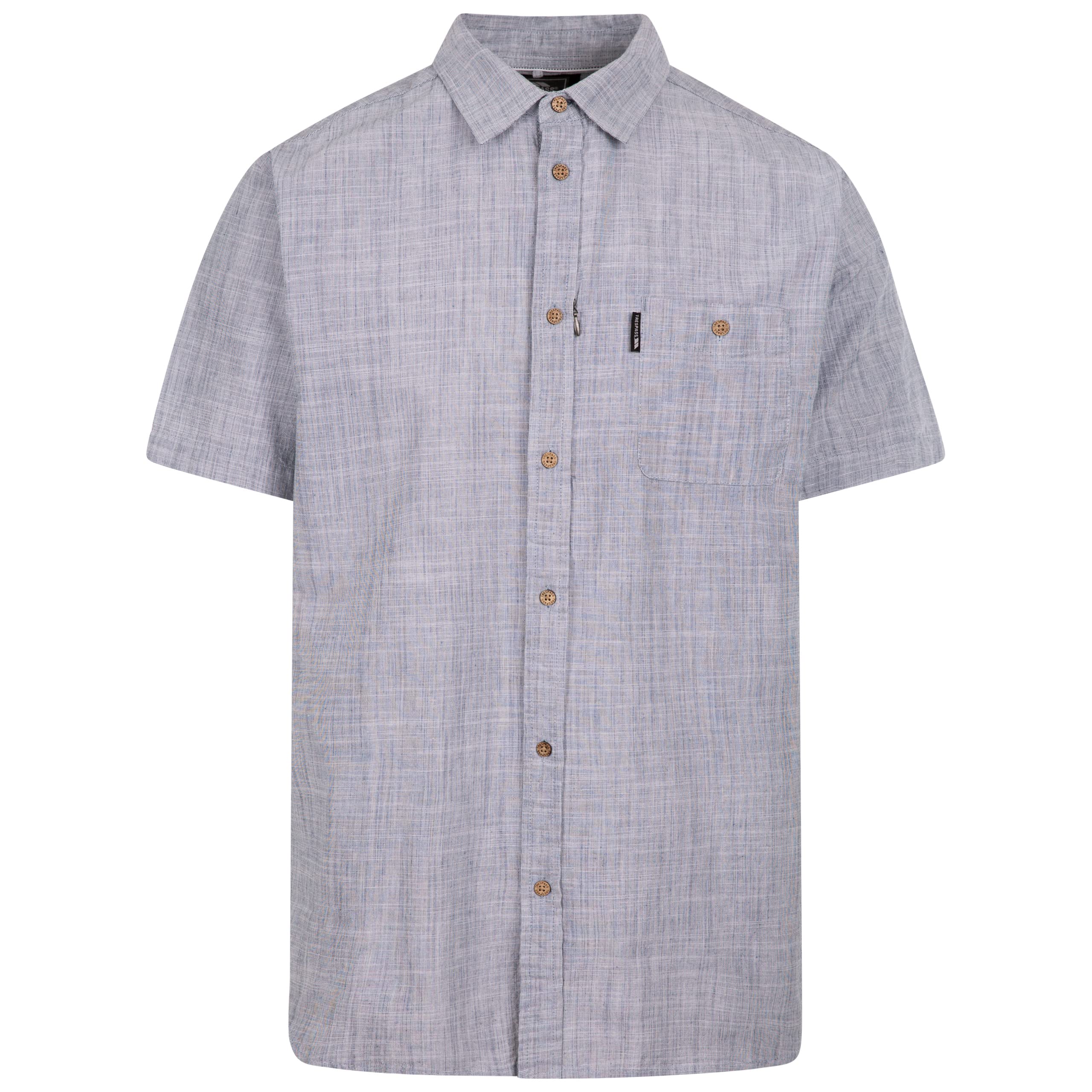 Trespass (Xl, Dark Peacock) Mens Shirt Short Sleeve Basham